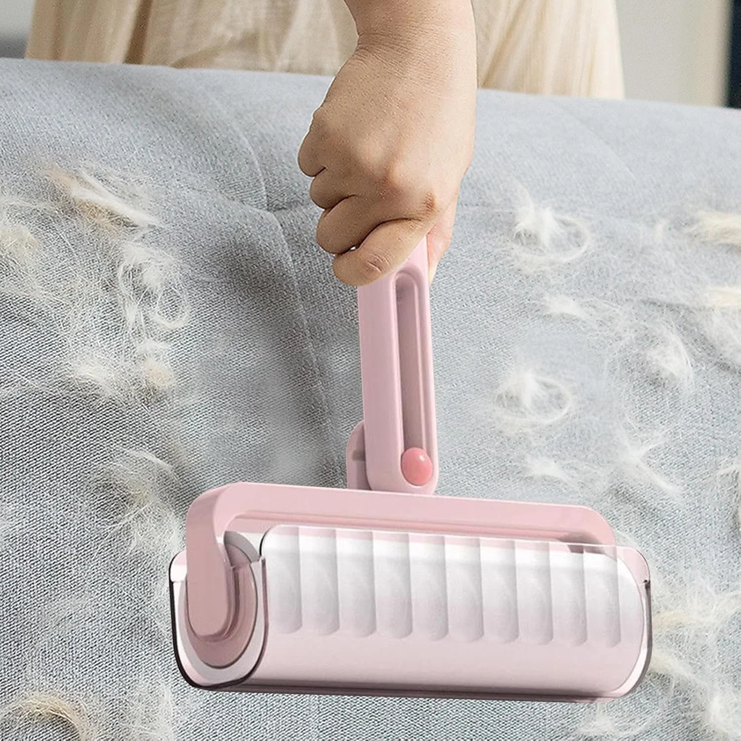 غلتک پرزگیر | غلتک چسبی جمع کننده موی گربه برای خودرو - ابزار تاشو تمیز کننده با رول یدکی برای کفش، خانه، پارچه، فرش، روکش، کلاه، داخل خودرو، مسافرت، دفتر، مبل و رختخواب غلتک پرزگیر | غلتک چسبی جمع کننده موی گربه برای خودرو - ابزار تاشو تمیز کننده با رول یدکی برای کفش، خانه، پارچه، فرش، روکش، کلاه، داخل خودرو، مسافرت، دفتر، مبل و رختخواب