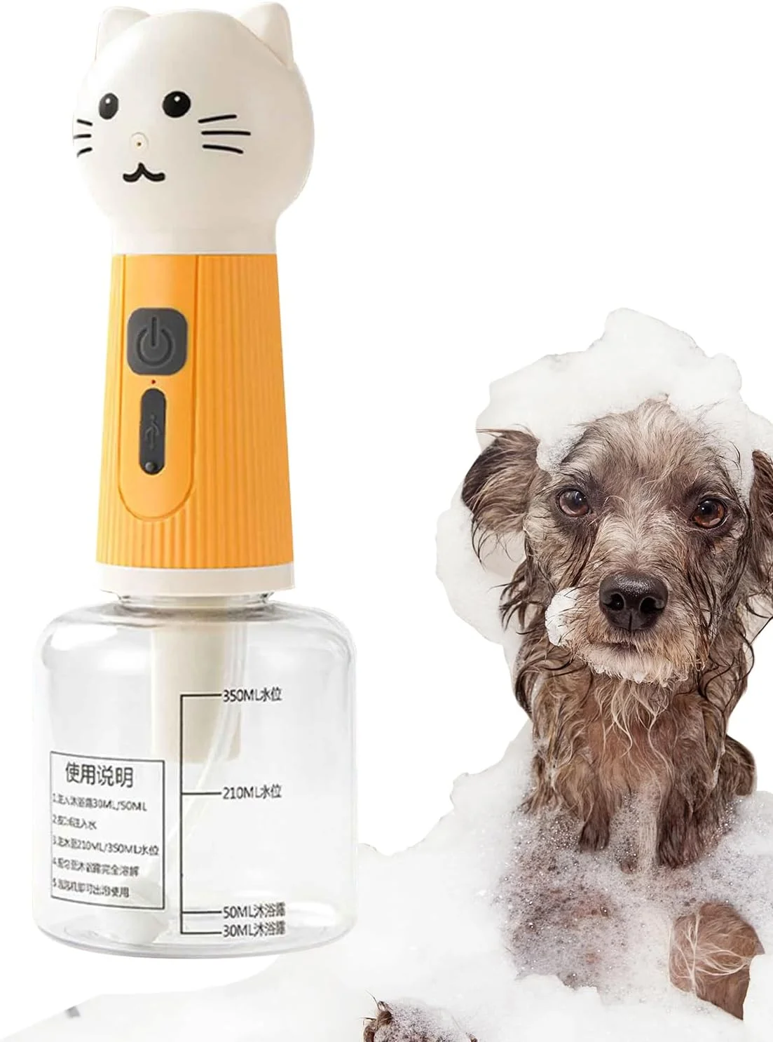 اسپری شامپو سگ | پخش کننده شامپو فوم برقی - اسپری نظافت برای سالن، توالت، مسافرت، فضای باز، حمام، حیاط خلوت، وان، باغ اسپری شامپو سگ | پخش کننده شامپو فوم برقی - اسپری نظافت برای سالن، توالت، مسافرت، فضای باز، حمام، حیاط خلوت، وان، باغ