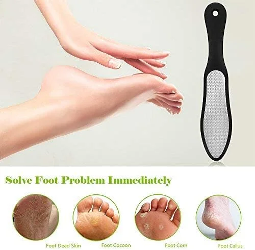 سوهان پا استیل ضد زنگ برای پوست مرده | لایه بردار ملایم پینه برای پای دیابتی و حساس | ابزار حرفه ای پدیکور برای پاشنه و کف پای صاف سوهان پا استیل ضد زنگ برای پوست مرده | لایه بردار ملایم پینه برای پای دیابتی و حساس | ابزار حرفه ای پدیکور برای پاشنه و کف پای صاف