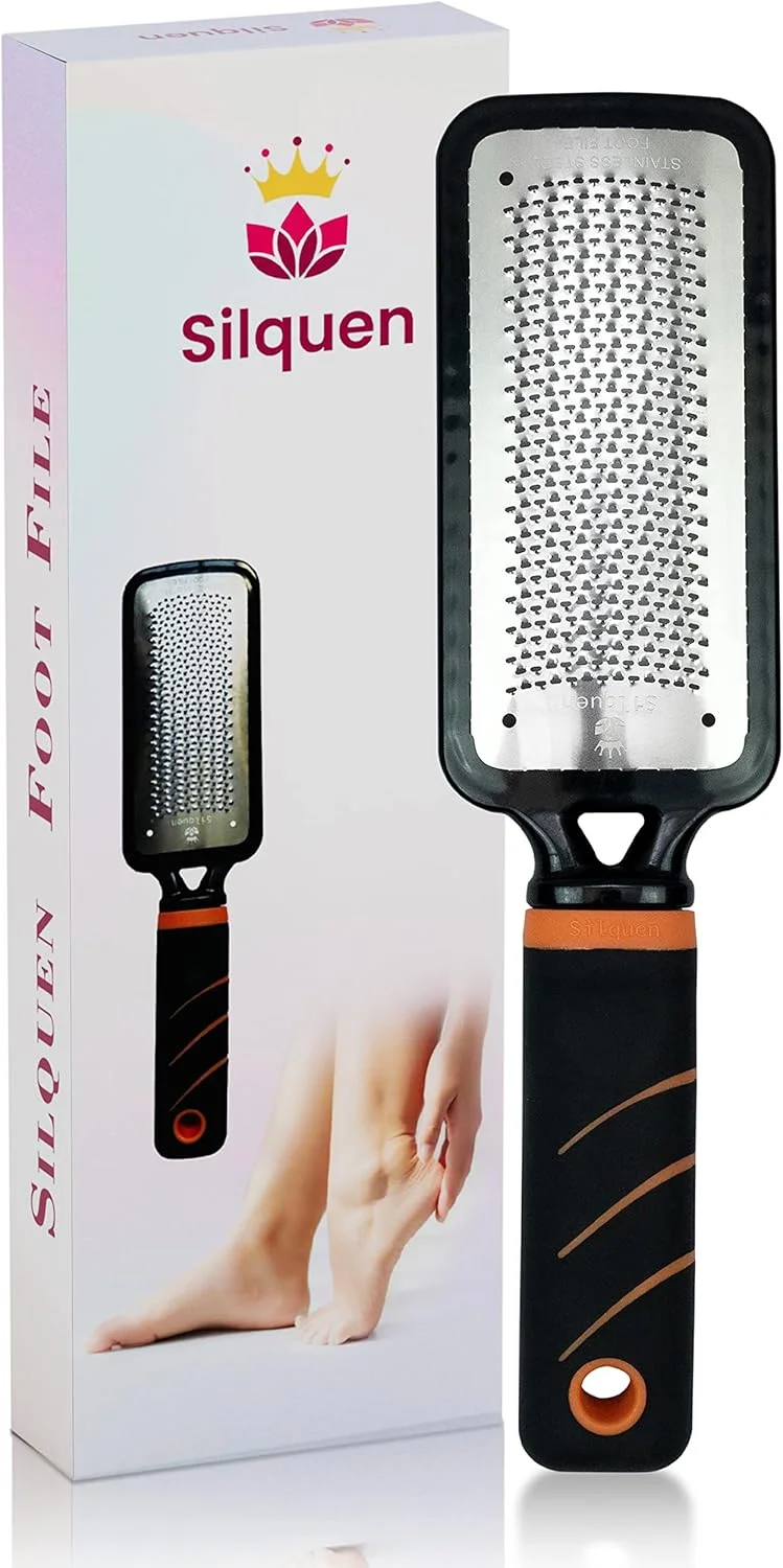 سوهان پا حرفه ای سیلکن، بسته 1 عددی، ساخته شده از پلاستیک و فولاد با کیفیت، از بین برنده پینه، از بین برنده پوست سخت، لایه بردار-اسکرابر دو طرفه، استفاده آسان با دستگیره ارگونومیک سوهان پا حرفه ای سیلکن، بسته 1 عددی، ساخته شده از پلاستیک و فولاد با کیفیت، از بین برنده پینه، از بین برنده پوست سخت، لایه بردار-اسکرابر دو طرفه، استفاده آسان با دستگیره ارگونومیک