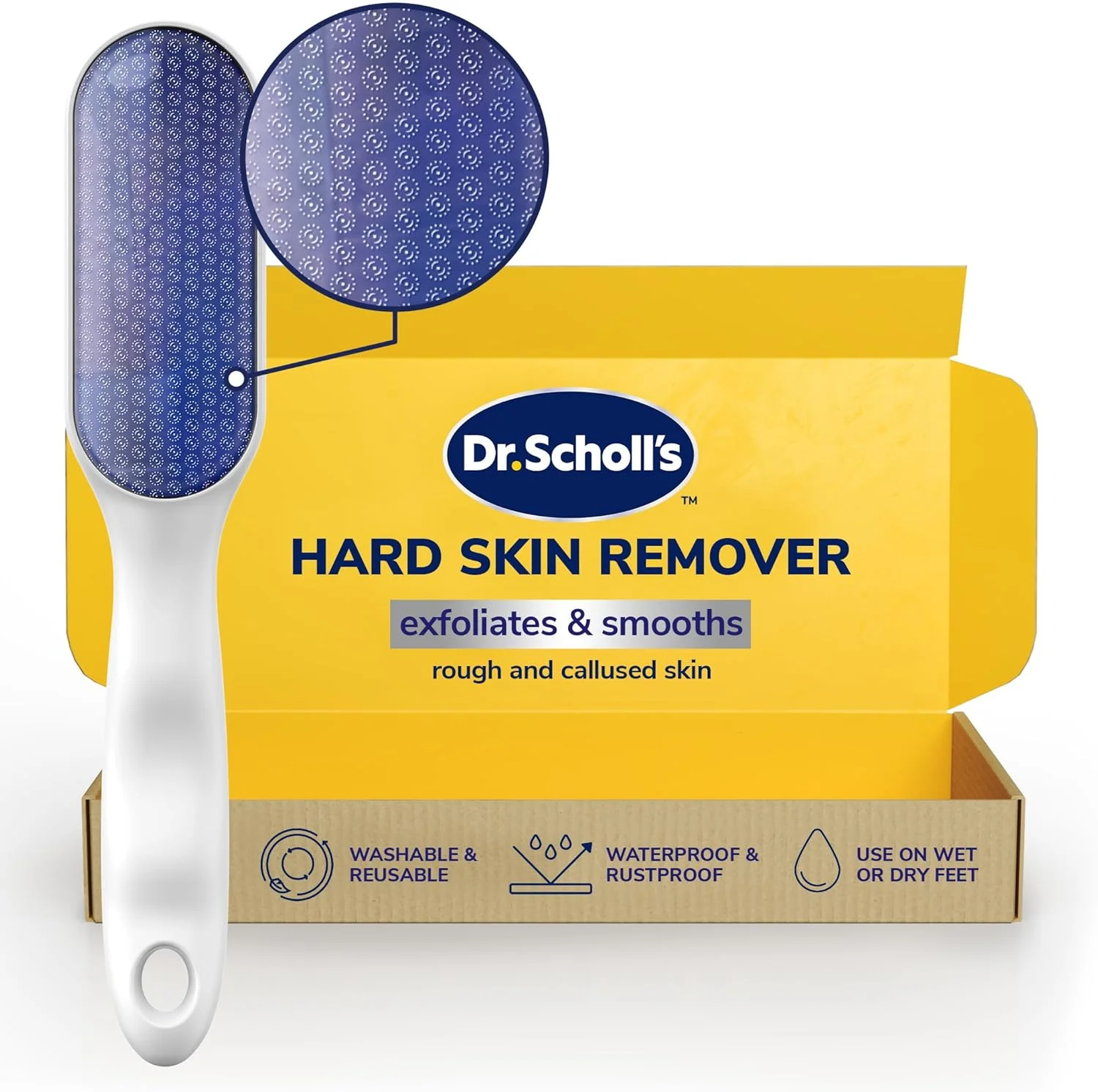 سوهان پا و از بین برنده پینه شول با فناوری نانو گلس - حذف راحت و ملایم پوست سفت و پینه