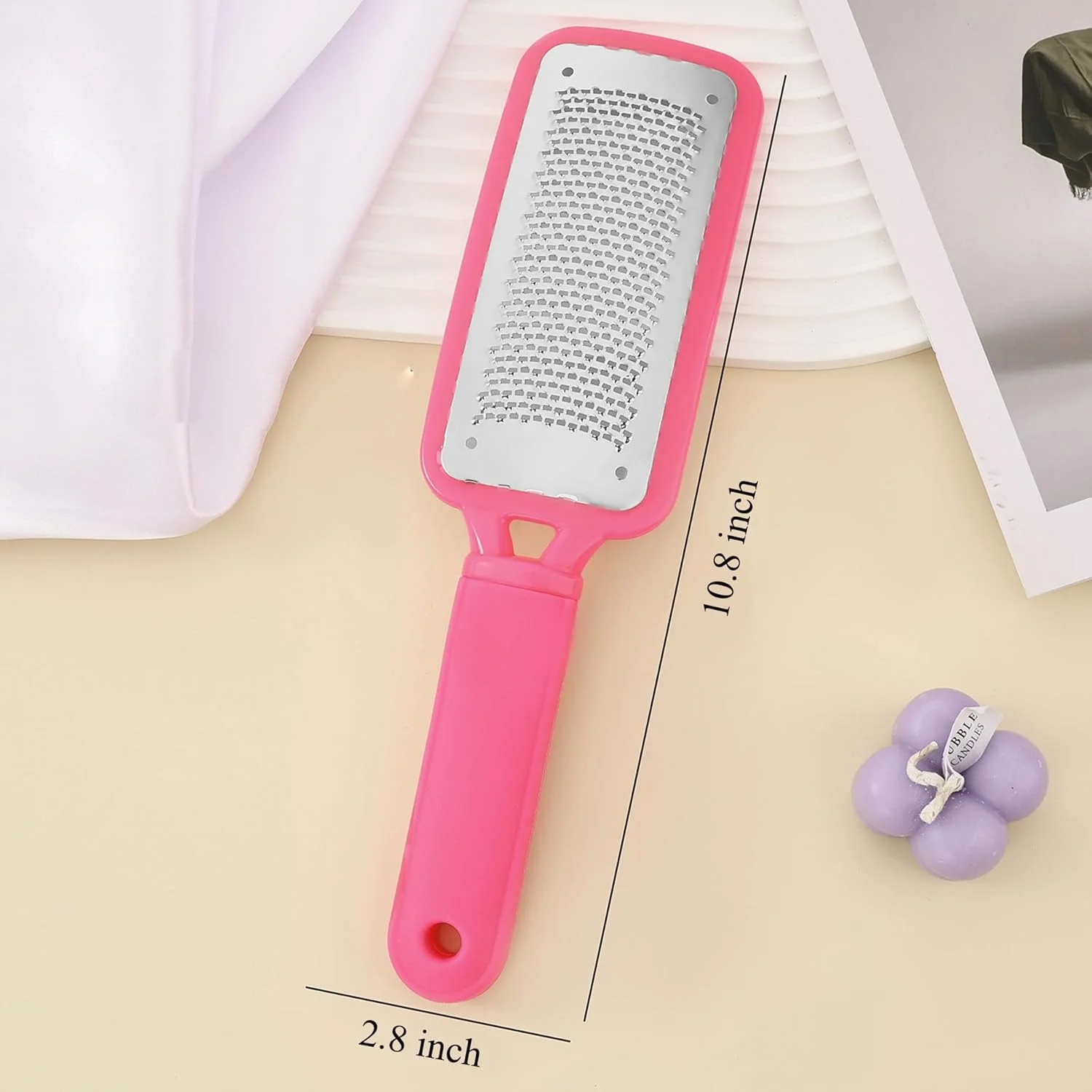 سوهان پا، اسکرابر پدیکور پا، از بین برنده پینه استیل ضد زنگ برای پا، رنده حرفه ای پا برای از بین بردن پوست سفت و میخچه برای پای خشک و مرطوب