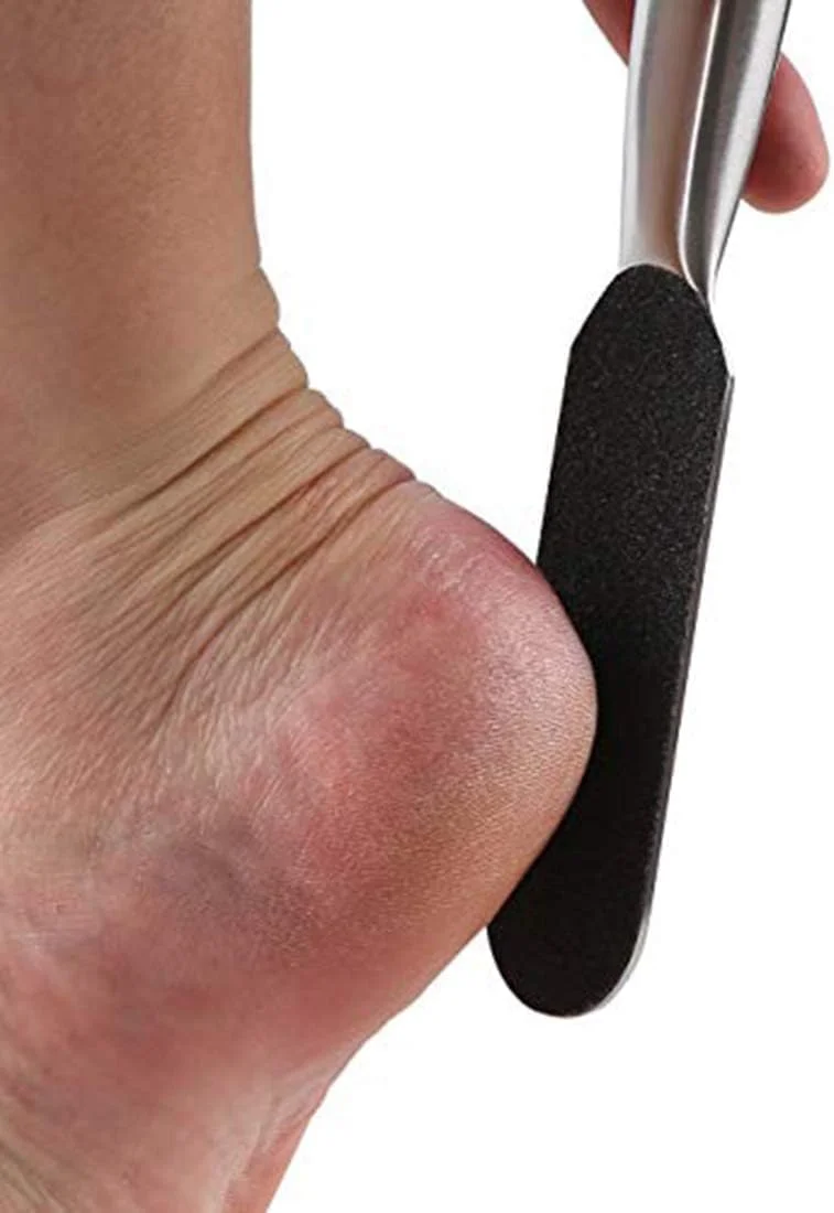 سوهان پا SHOWAY، از بین برنده پینه پا، اسکرابر پا، رنده پا، اسکراب دو طرفه، ابزار حرفه ای پدیکور برای پوست های سفت و مرده و پاشنه های ترک خورده، 25.2 * 6 * 3.5 سانتی متر