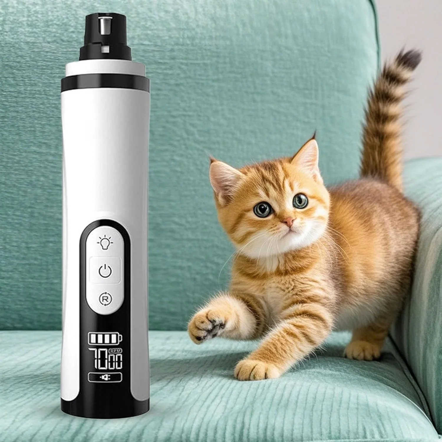 سوهان ناخن سگ، سوهان ناخن برای آراستگی توله سگ با نور LED دوتایی | دستگاه سنگ زنی برقی 3 سرعته حیوانات خانگی برای توله سگ های بزرگ، متوسط و کوچک سوهان ناخن سگ، سوهان ناخن برای آراستگی توله سگ با نور LED دوتایی | دستگاه سنگ زنی برقی 3 سرعته حیوانات خانگی برای توله سگ های بزرگ، متوسط و کوچک