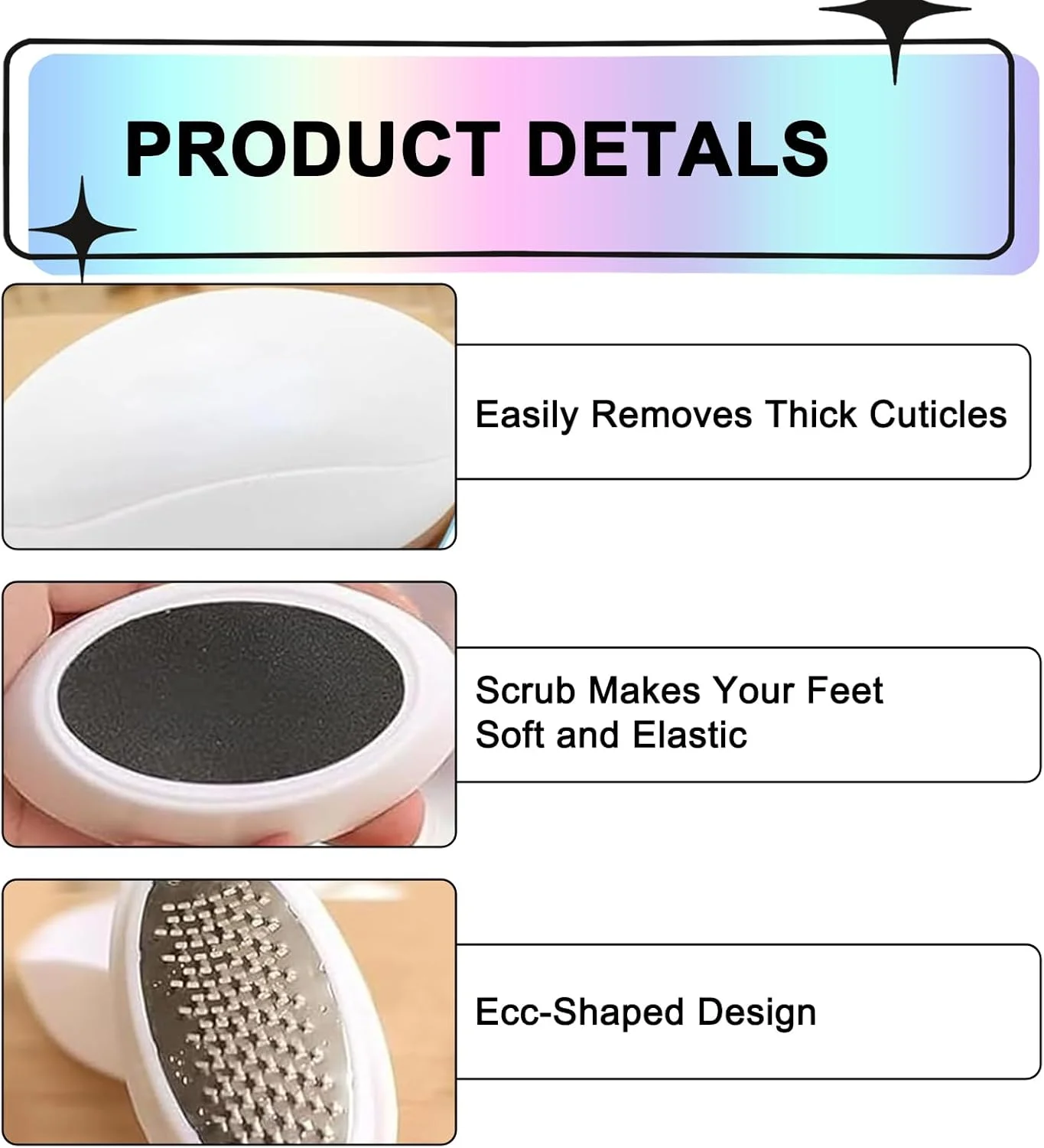 سوهان پا 3 عددی برای پاها - از بین برنده پینه دستی قابل حمل، سوهان پای تخم مرغی شکل ارگونومیک، از بین برنده پوست سخت، رنده پا برای پوست مرده، ابزار مراقبت از پای صاف، ایده آل برای خانه و مسافرت سوهان پا 3 عددی برای پاها - از بین برنده پینه دستی قابل حمل، سوهان پای تخم مرغی شکل ارگونومیک، از بین برنده پوست سخت، رنده پا برای پوست مرده، ابزار مراقبت از پای صاف، ایده آل برای خانه و مسافرت