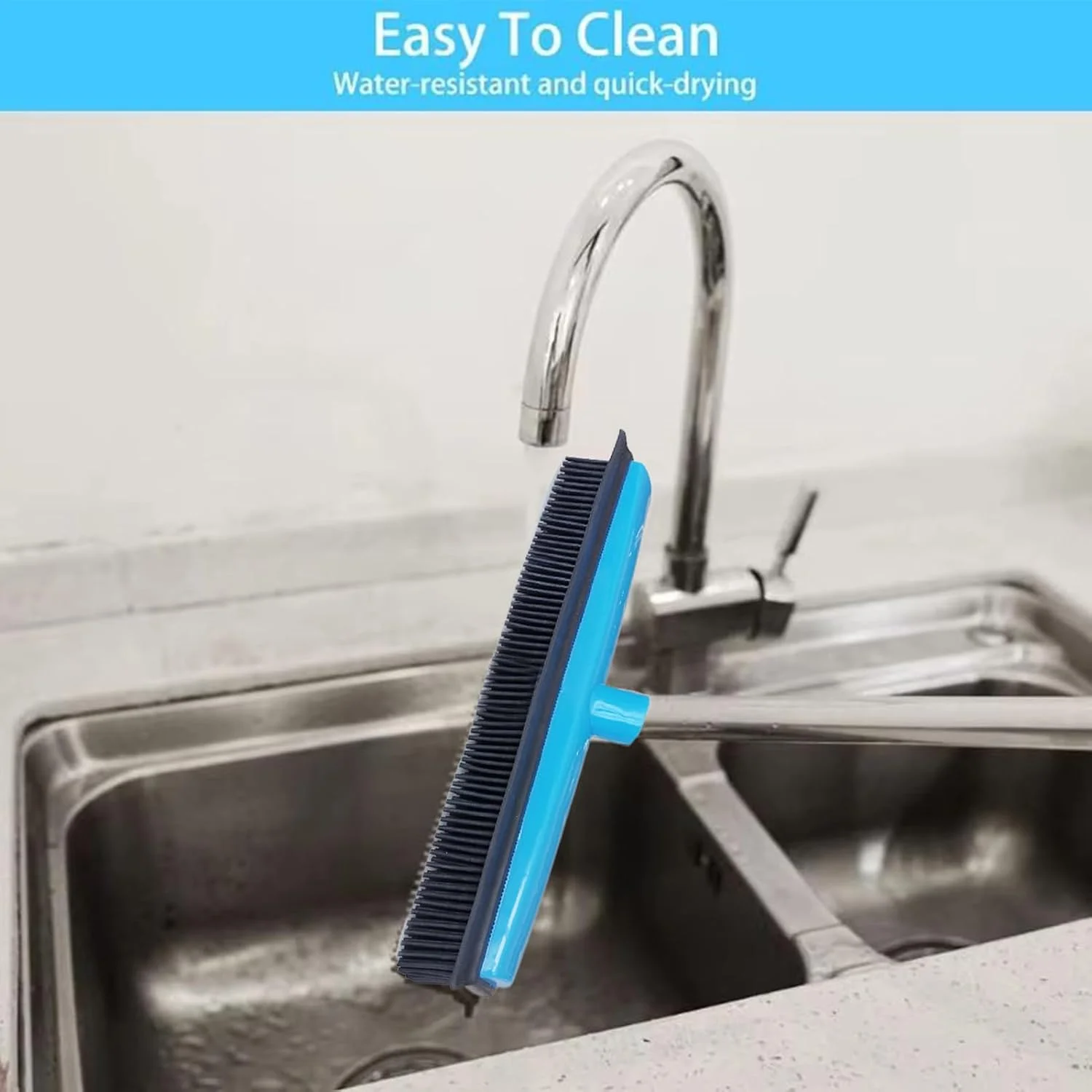 جارو فرش - جارو موی فرش با دسته بلند | برس پاک کننده پرز ارگونومیک و مقاوم برای خوابگاه، آشپزخانه، کلاس درس، آپارتمان، فضای باز