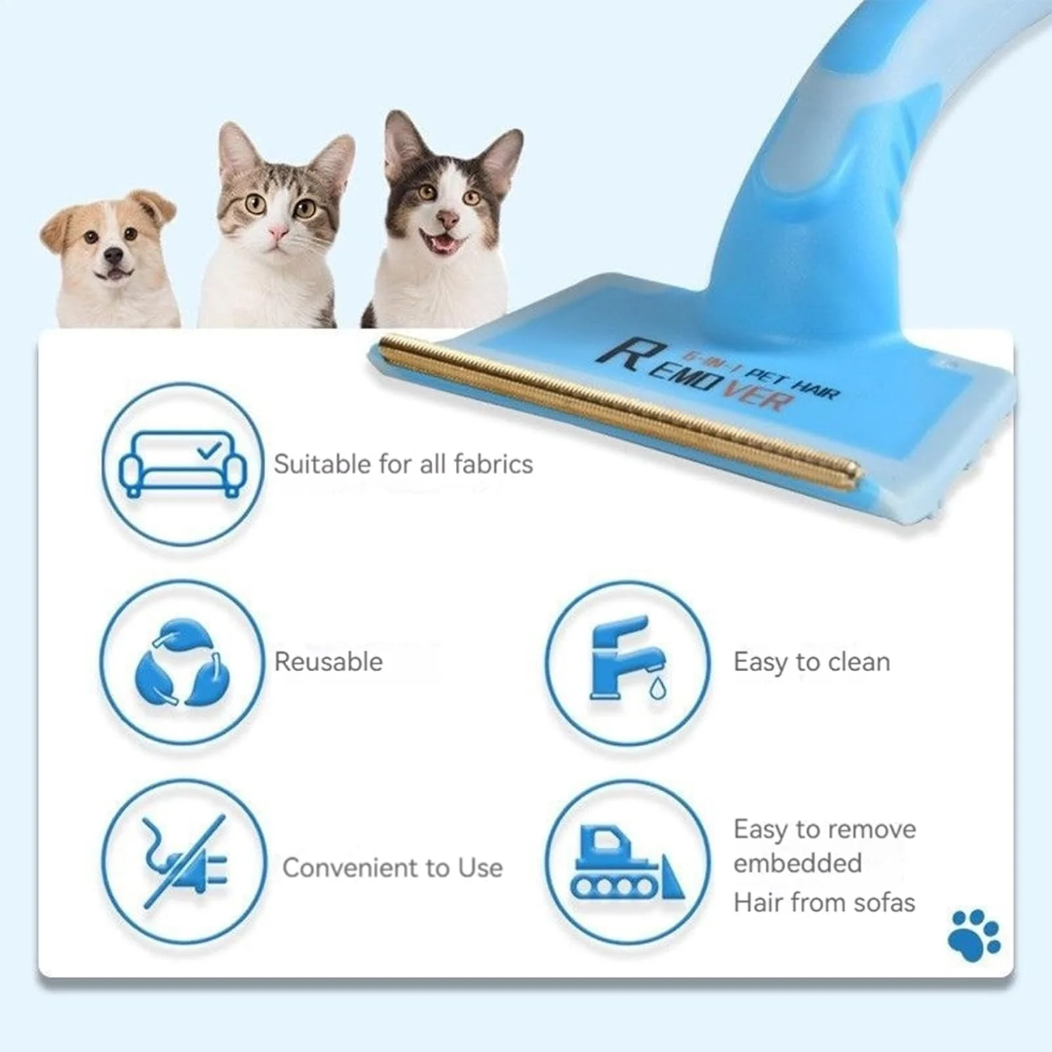 از بین برنده موی گربه - برس پرزگیر چند منظوره | پاک کننده خراشنده قابل استفاده مجدد برای مبل، لباس، فرش، کاناپه، صندلی ماشین و رختخواب سگ و گربه از بین برنده موی گربه - برس پرزگیر چند منظوره | پاک کننده خراشنده قابل استفاده مجدد برای مبل، لباس، فرش، کاناپه، صندلی ماشین و رختخواب سگ و گربه