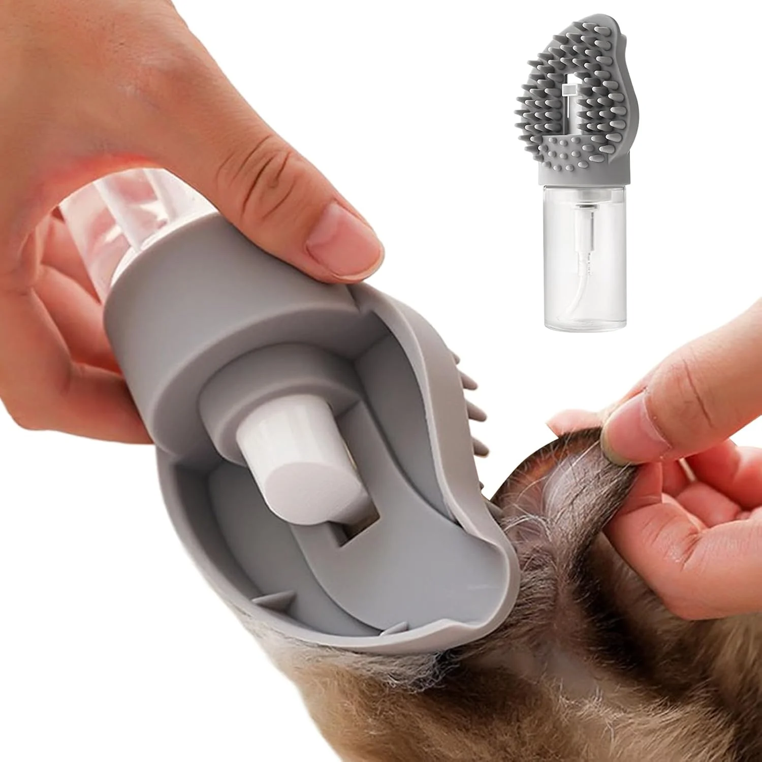 برس حمام حیوانات خانگی - لوازم نظافت حیوانات خانگی با پخش کننده صابون، شانه ریزش موی بچه گربه - برای حمام کردن، نظافت، ریزش مو، حمام سگ و گربه