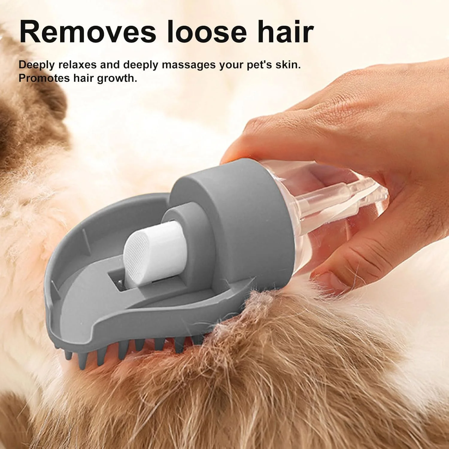 برس حمام سگ، ابزار نظافت با پخش کننده صابون - شانه تمیز کننده توله سگ | برای حمام کردن، نظافت، شستشو و ریزش موی سگ و گربه در حمام