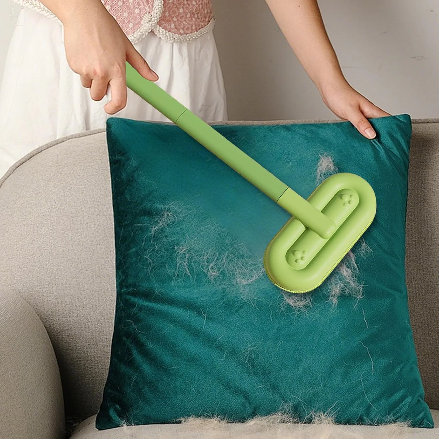 ابزار حذف موی حیوانات خانگی - پاک کننده موی حیوانات خانگی سگ و گربه - برس پرزگیر دسته بلند لوازم نظافت برای پارچه، کف، مبل، تخت، فرش، آپارتمان، تشک، شستشوی مبلمان ابزار حذف موی حیوانات خانگی - پاک کننده موی حیوانات خانگی سگ و گربه - برس پرزگیر دسته بلند لوازم نظافت برای پارچه، کف، مبل، تخت، فرش، آپارتمان، تشک، شستشوی مبلمان