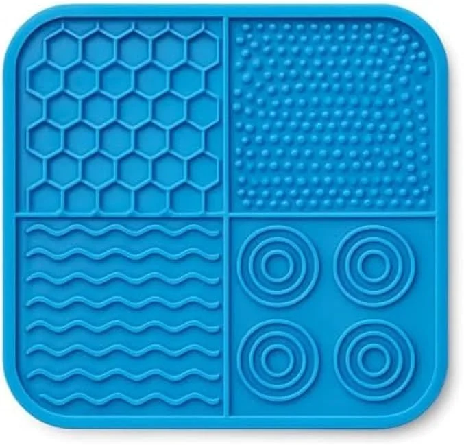 پد لیسیدنی مربع فیتو برای حیوانات خانگی 20x20 سانتی متر آبی - پد لیسیدنی سیلیکونی برای سگ و گربه، تغذیه کننده آهسته و آرامش بخش، ضد لغزش پد لیسیدنی مربع فیتو برای حیوانات خانگی 20x20 سانتی متر آبی - پد لیسیدنی سیلیکونی برای سگ و گربه، تغذیه کننده آهسته و آرامش بخش، ضد لغزش