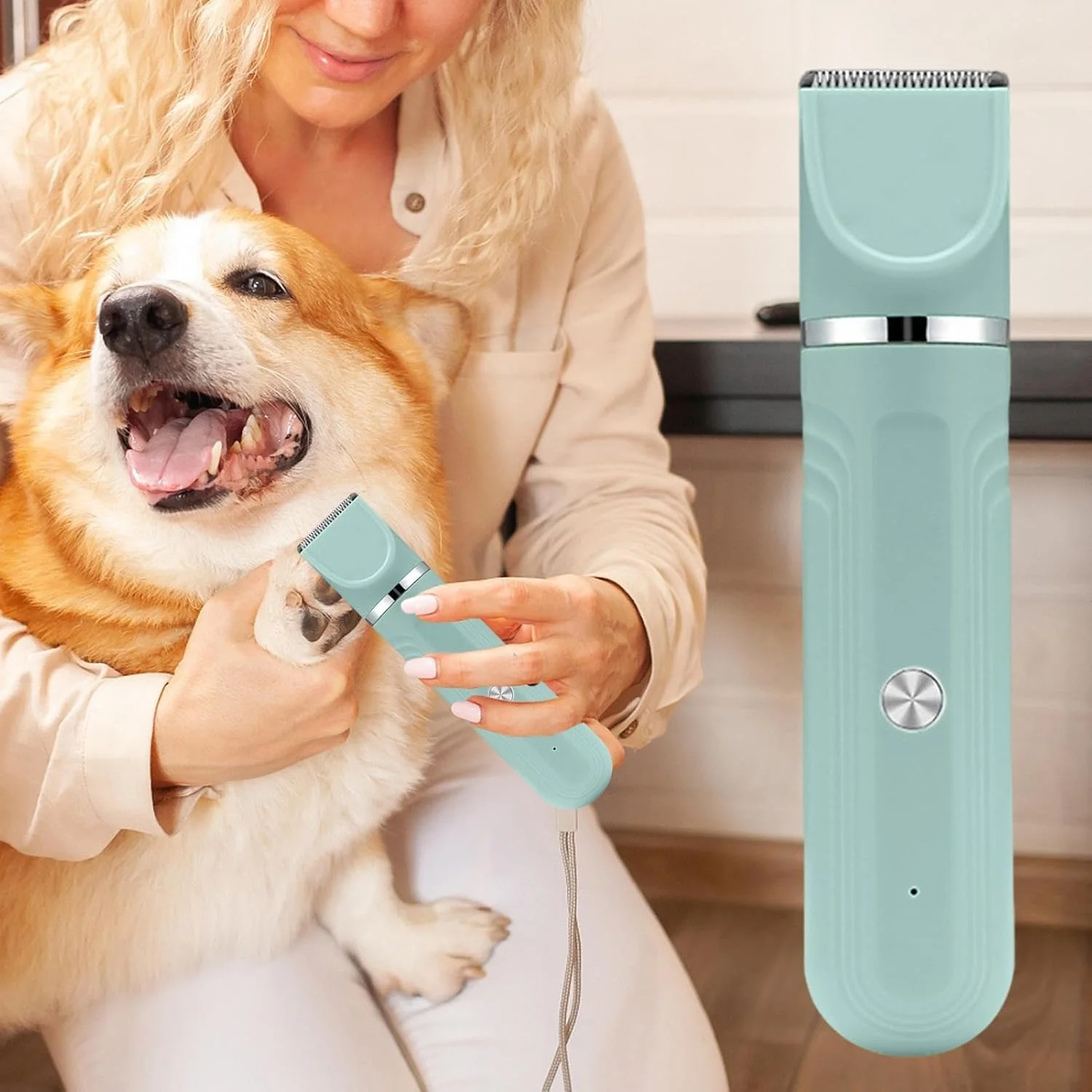 ماشین اصلاح موی سگ، ماشین اصلاح موی سگ 4 در 1 | ابزار قیچی برقی قابل تنظیم حرفه ای برای حمام گربه و توله سگ در خانه ماشین اصلاح موی سگ، ماشین اصلاح موی سگ 4 در 1 | ابزار قیچی برقی قابل تنظیم حرفه ای برای حمام گربه و توله سگ در خانه