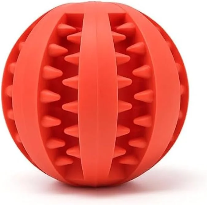 توپ اسباب بازی حیوانات خانگی فیتو قرمز 5x5 سانتی متر - توپ بازی کوچک برای سگ و گربه، مناسب برای توله سگ ها، بچه گربه ها، بازی در فضای داخلی و خارجی