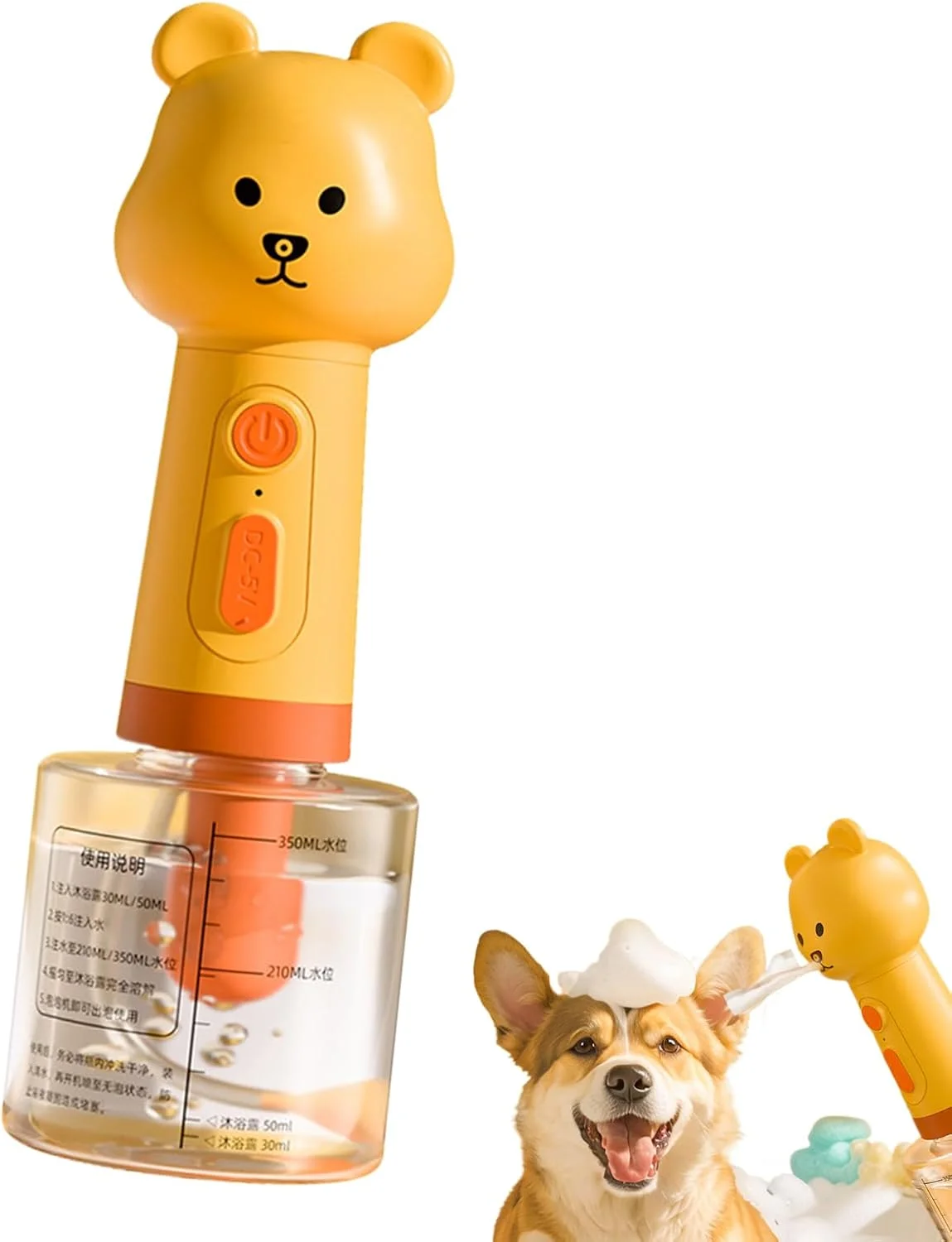 Shampoo Dispenser for Dogs | Dog Soap Sprayer | Bear Design Foamer for Odor Control Outdoor Washing Kennel Cleaning Paw Pet Grooming Shampoo Dispenser for Dogs | Dog Soap Sprayer | Bear Design Foamer for Odor Control Outdoor Washing Kennel Cleaning Paw Pet Grooming