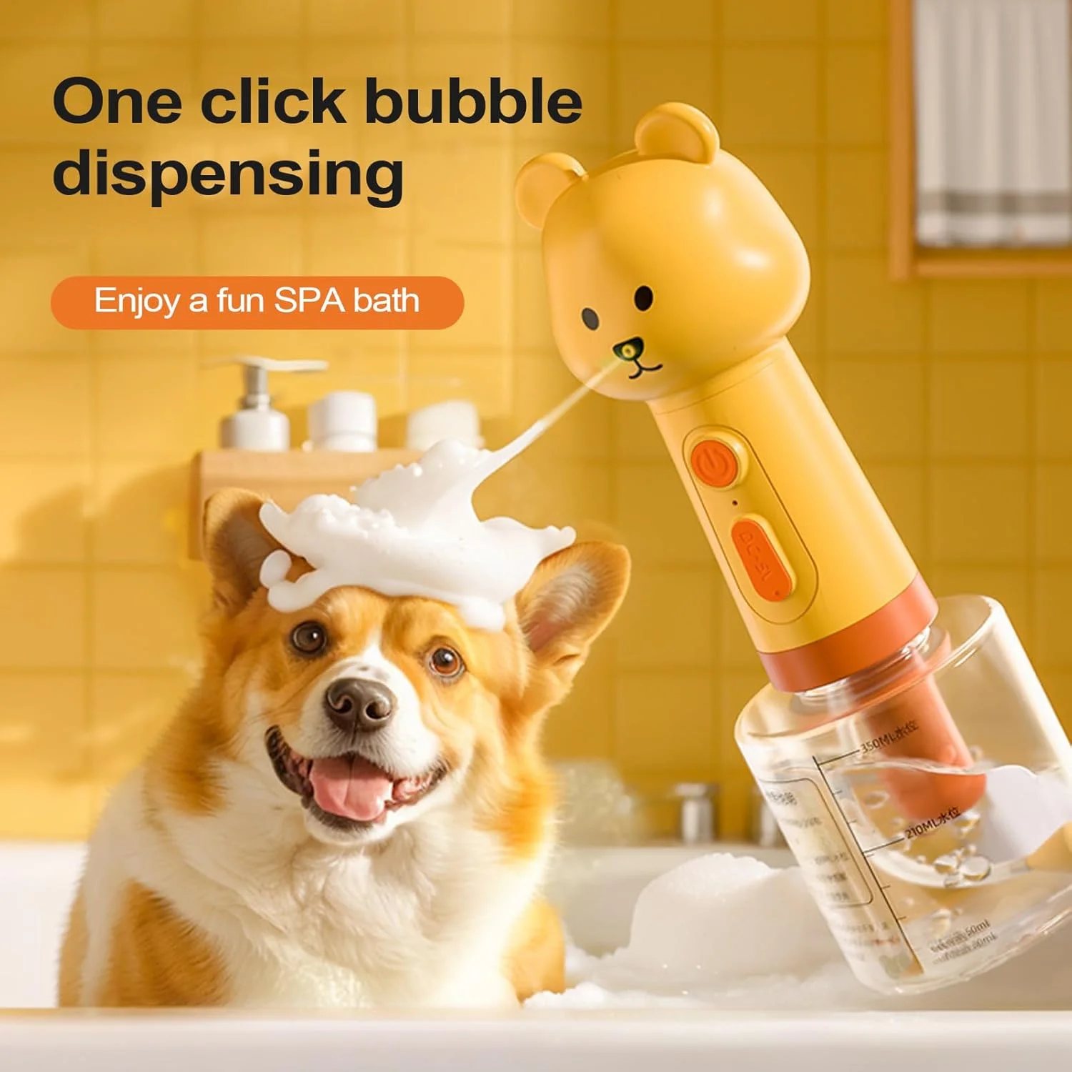 Shampoo Dispenser for Dogs | Dog Soap Sprayer | Bear Design Foamer for Odor Control Outdoor Washing Kennel Cleaning Paw Pet Grooming Shampoo Dispenser for Dogs | Dog Soap Sprayer | Bear Design Foamer for Odor Control Outdoor Washing Kennel Cleaning Paw Pet Grooming