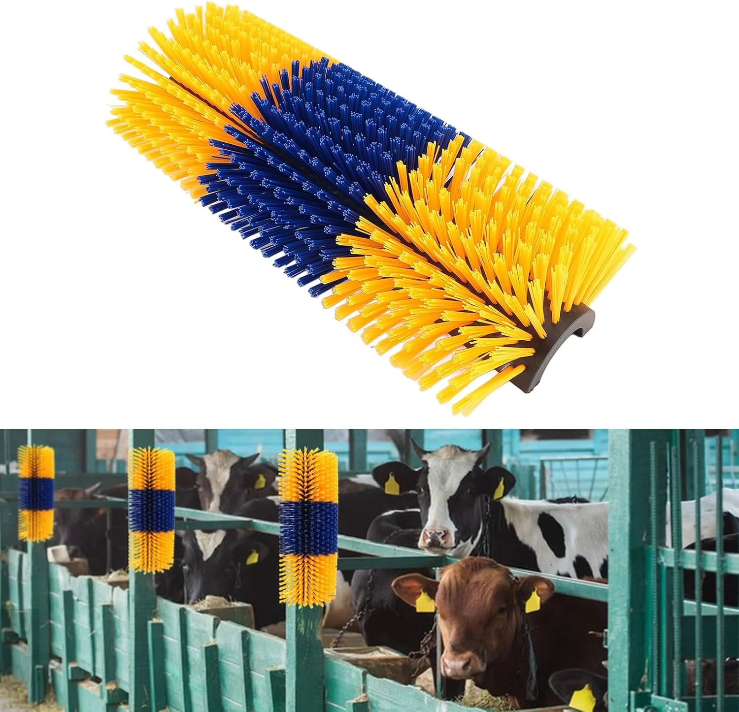 فایفیسی برس ماساژ حیوانات برای رفع خارش ایمن مناسب برای گاو (زرد) فایفیسی برس ماساژ حیوانات برای رفع خارش ایمن مناسب برای گاو (زرد)