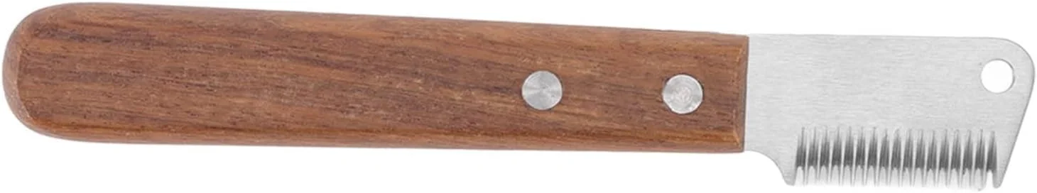 چاقوی موکن سگ کارآمد Fafeicy، از بین برنده گره خوردگی، تمیز کردن آسان، چاقوی استریپینگ برای نظافت سگ، دسته چوبی چاقوی موکن سگ کارآمد Fafeicy، از بین برنده گره خوردگی، تمیز کردن آسان، چاقوی استریپینگ برای نظافت سگ، دسته چوبی