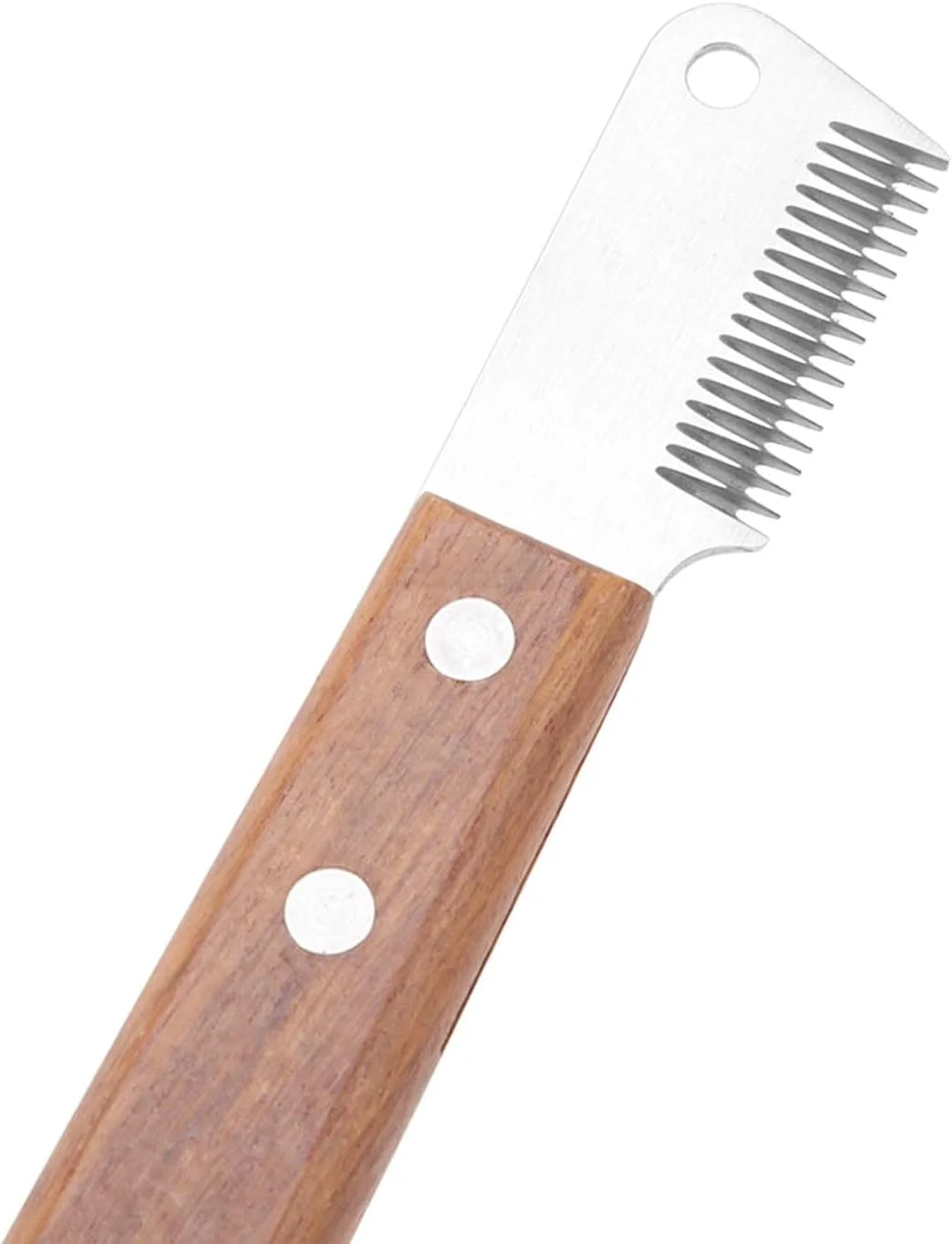 چاقوی موکن سگ کارآمد Fafeicy، از بین برنده گره خوردگی، تمیز کردن آسان، چاقوی استریپینگ برای نظافت سگ، دسته چوبی چاقوی موکن سگ کارآمد Fafeicy، از بین برنده گره خوردگی، تمیز کردن آسان، چاقوی استریپینگ برای نظافت سگ، دسته چوبی