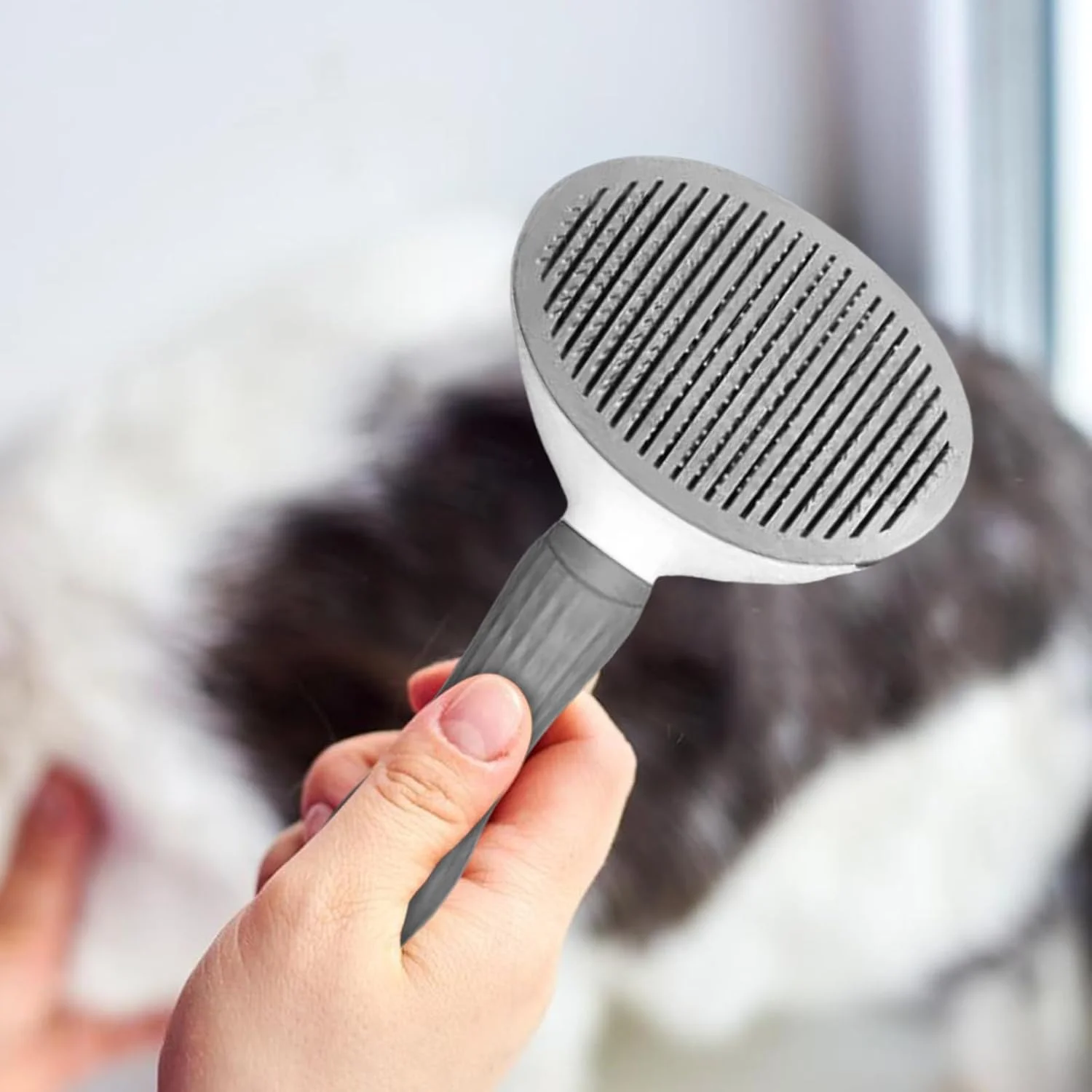 برس گربه برای ریزش مو - برس موی حیوانات خانگی با دکمه رهاسازی، شانه نظافت حیوانات خانگی برای گربه ها سگ ها داخل خانه حمام دوش فضای باز برس گربه برای ریزش مو - برس موی حیوانات خانگی با دکمه رهاسازی، شانه نظافت حیوانات خانگی برای گربه ها سگ ها داخل خانه حمام دوش فضای باز