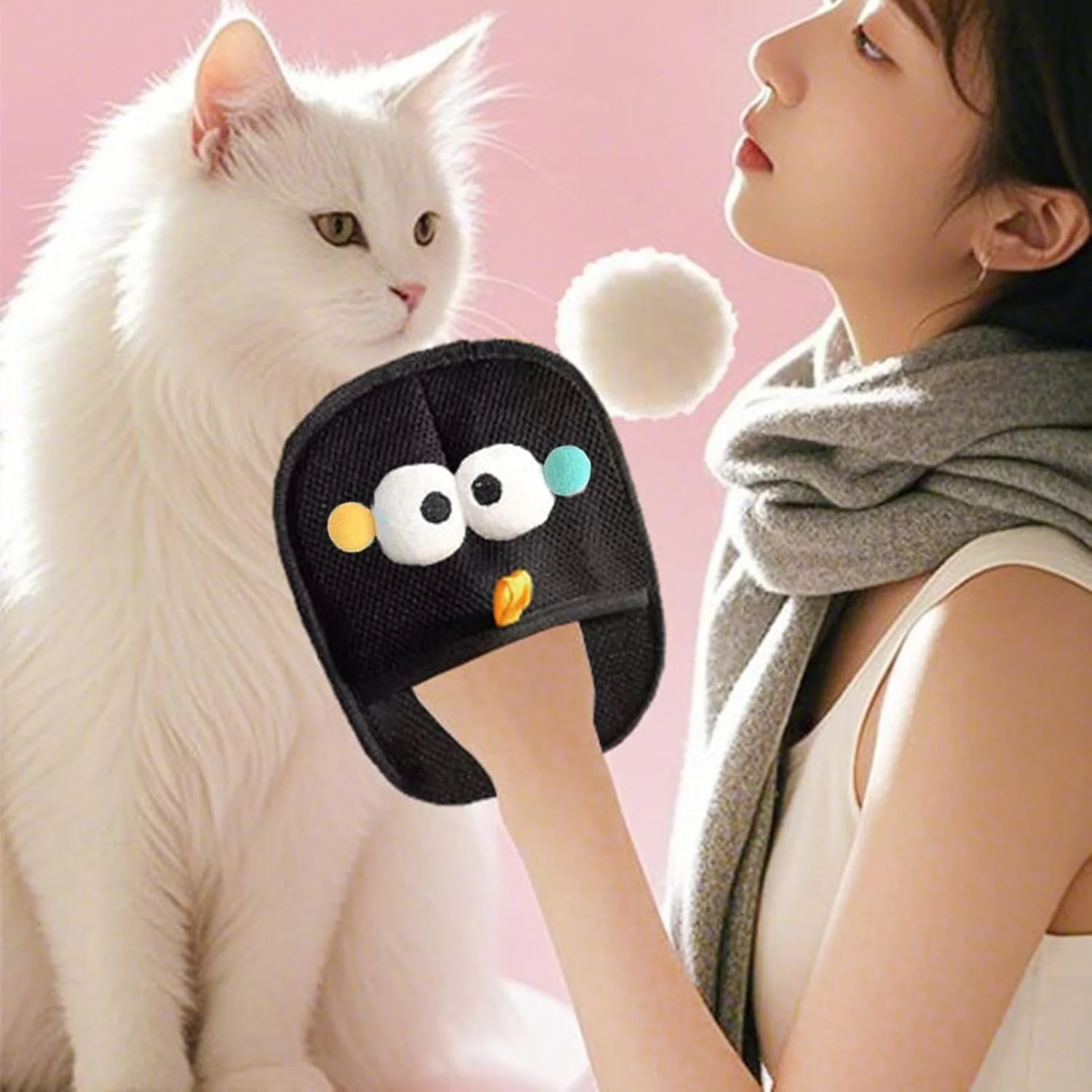 دستکش های از بین برنده الکتریسیته ساکن موی حیوانات خانگی، سگ قابل استفاده مجدد | ابزار ملایم چسبنده دو طرفه قابل شستشو برای حمام کردن سگ، مسافرت در فضای داخلی