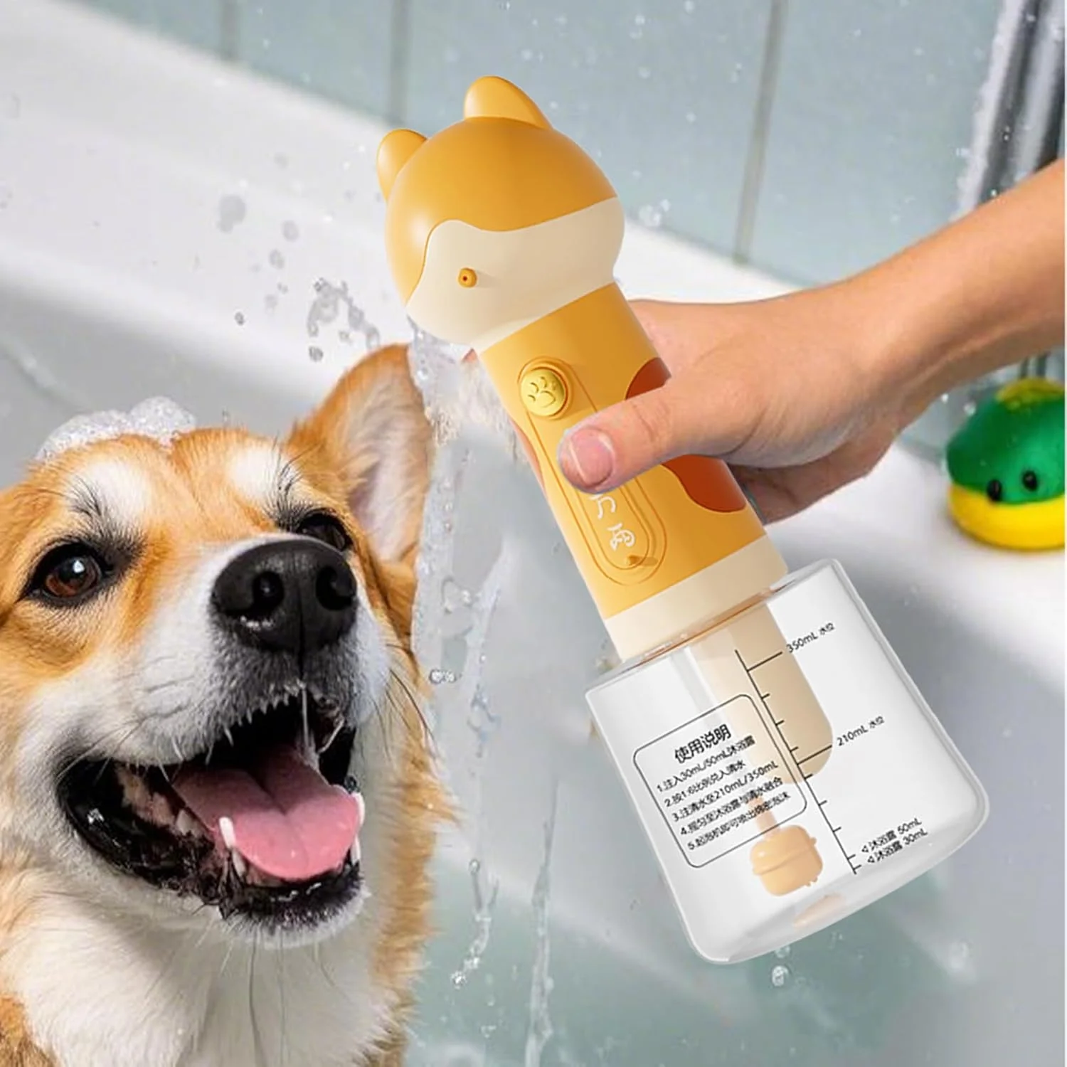 دستگاه فوم ساز شامپو برقی سگ - دستگاه پخش کننده صابون کارتونی شارژی برای حمام حیوانات خانگی - لوازم حمام اسپری اتوماتیک برای تمیز کردن گربه، مناسب برای سینک آشپزخانه، حمام و توالت دستگاه فوم ساز شامپو برقی سگ - دستگاه پخش کننده صابون کارتونی شارژی برای حمام حیوانات خانگی - لوازم حمام اسپری اتوماتیک برای تمیز کردن گربه، مناسب برای سینک آشپزخانه، حمام و توالت
