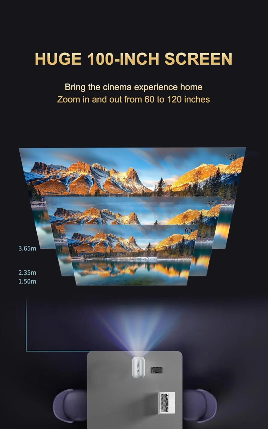 پروژکتور قابل حمل 4K ونوس گرین لاین، روشنایی بالا، صفحه نمایش 100 اینچی، پوشش HD و 3D، بازتاب صفحه نمایش بی سیم/سیمی، کیفیت صدای HiFi و موارد دیگر برای سرگرمی خانگی پروژکتور قابل حمل 4K ونوس گرین لاین، روشنایی بالا، صفحه نمایش 100 اینچی، پوشش HD و 3D، بازتاب صفحه نمایش بی سیم/سیمی، کیفیت صدای HiFi و موارد دیگر برای سرگرمی خانگی