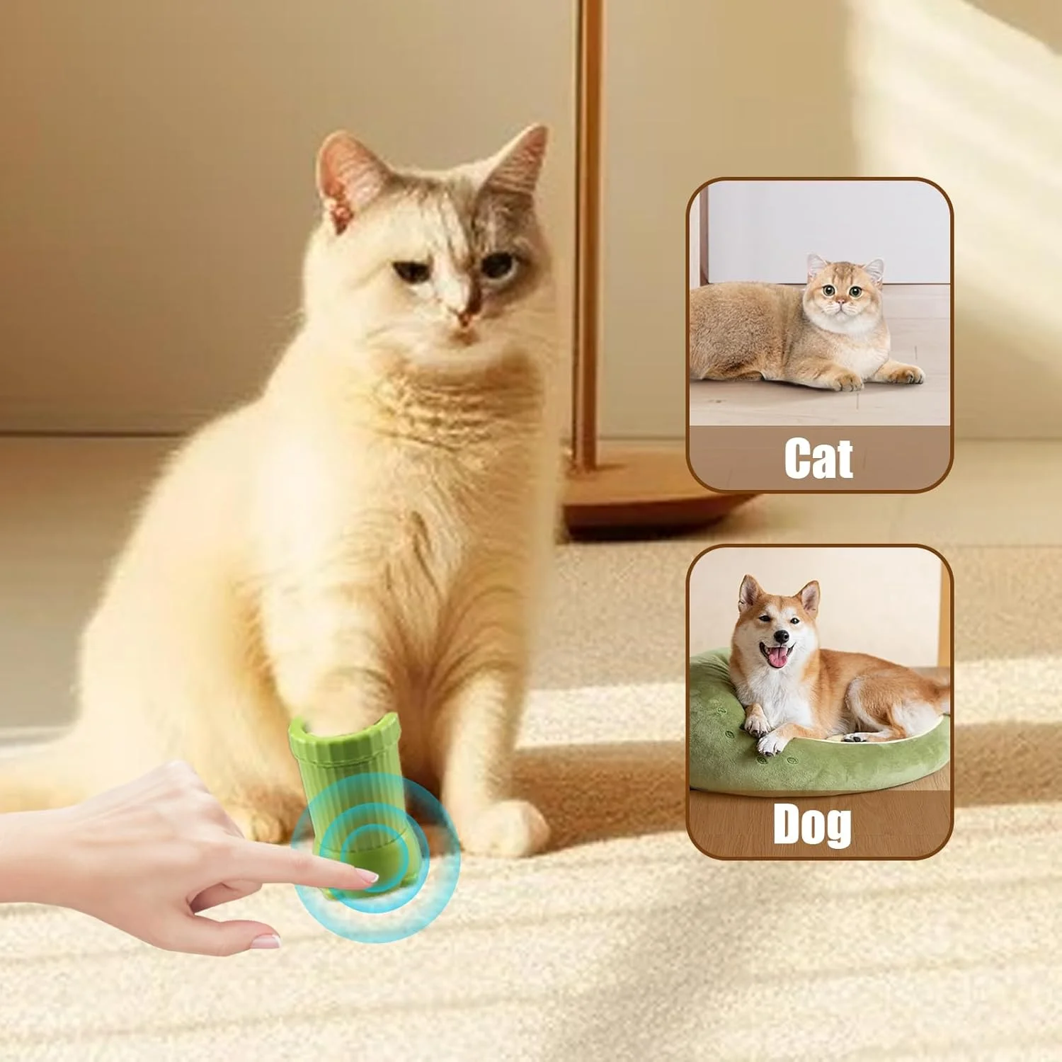 فنجان شستشوی پنجه سگ، دستگاه شستشوی هوشمند با شارژ USB - فنجان شستشوی خودکار پای حیوانات خانگی - برای توله سگ و بچه گربه نژاد متوسط بزرگ مناسب برای داخل خانه فنجان شستشوی پنجه سگ، دستگاه شستشوی هوشمند با شارژ USB - فنجان شستشوی خودکار پای حیوانات خانگی - برای توله سگ و بچه گربه نژاد متوسط بزرگ مناسب برای داخل خانه