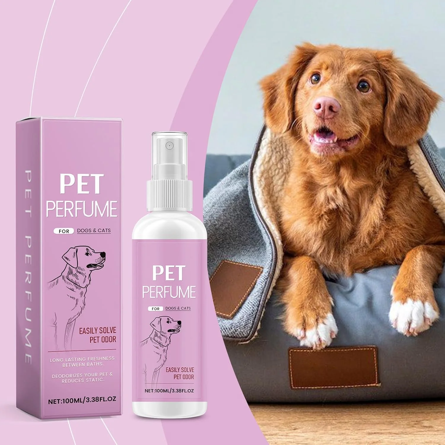 از بین برنده بوی حیوانات خانگی، 100 میلی لیتر، از بین برنده بوی حیوانات خانگی، پاک کننده و خوشبو کننده طبیعی با رایحه ماندگار، قابل حمل برای اتاق، اثاثه یا لوازم داخلی، سطل زباله، پارچه، مبل، مبلمان از بین برنده بوی حیوانات خانگی، 100 میلی لیتر، از بین برنده بوی حیوانات خانگی، پاک کننده و خوشبو کننده طبیعی با رایحه ماندگار، قابل حمل برای اتاق، اثاثه یا لوازم داخلی، سطل زباله، پارچه، مبل، مبلمان