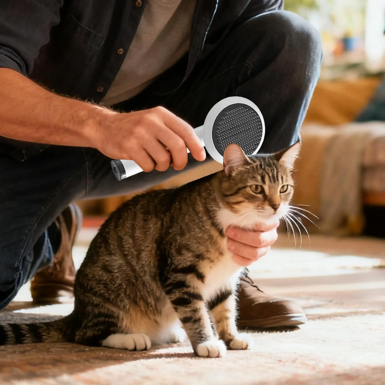 برس سگ برای ریزش مو، ست شانه گره باز کن 4 در 1 - شانه گره باز کن بچه گربه، برای ماساژ حمام ریزش مو سگ گربه سالن خانگی فضای باز برس سگ برای ریزش مو، ست شانه گره باز کن 4 در 1 - شانه گره باز کن بچه گربه، برای ماساژ حمام ریزش مو سگ گربه سالن خانگی فضای باز