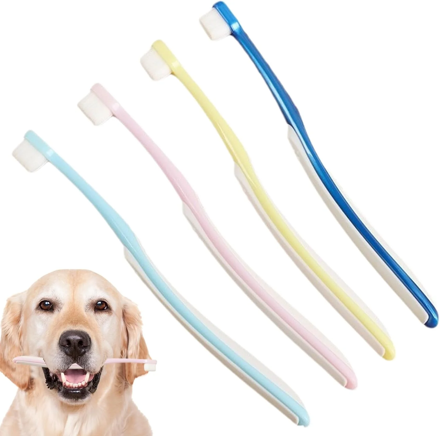 Pet Toothbrush - Brushing Kit Gum Care Teeth Supply - Small Dog Toothbrush | for Cleaning Puppy Kitten Daily Home Travel Indoor Outdoor Bathing Pet Toothbrush - Brushing Kit Gum Care Teeth Supply - Small Dog Toothbrush | for Cleaning Puppy Kitten Daily Home Travel Indoor Outdoor Bathing