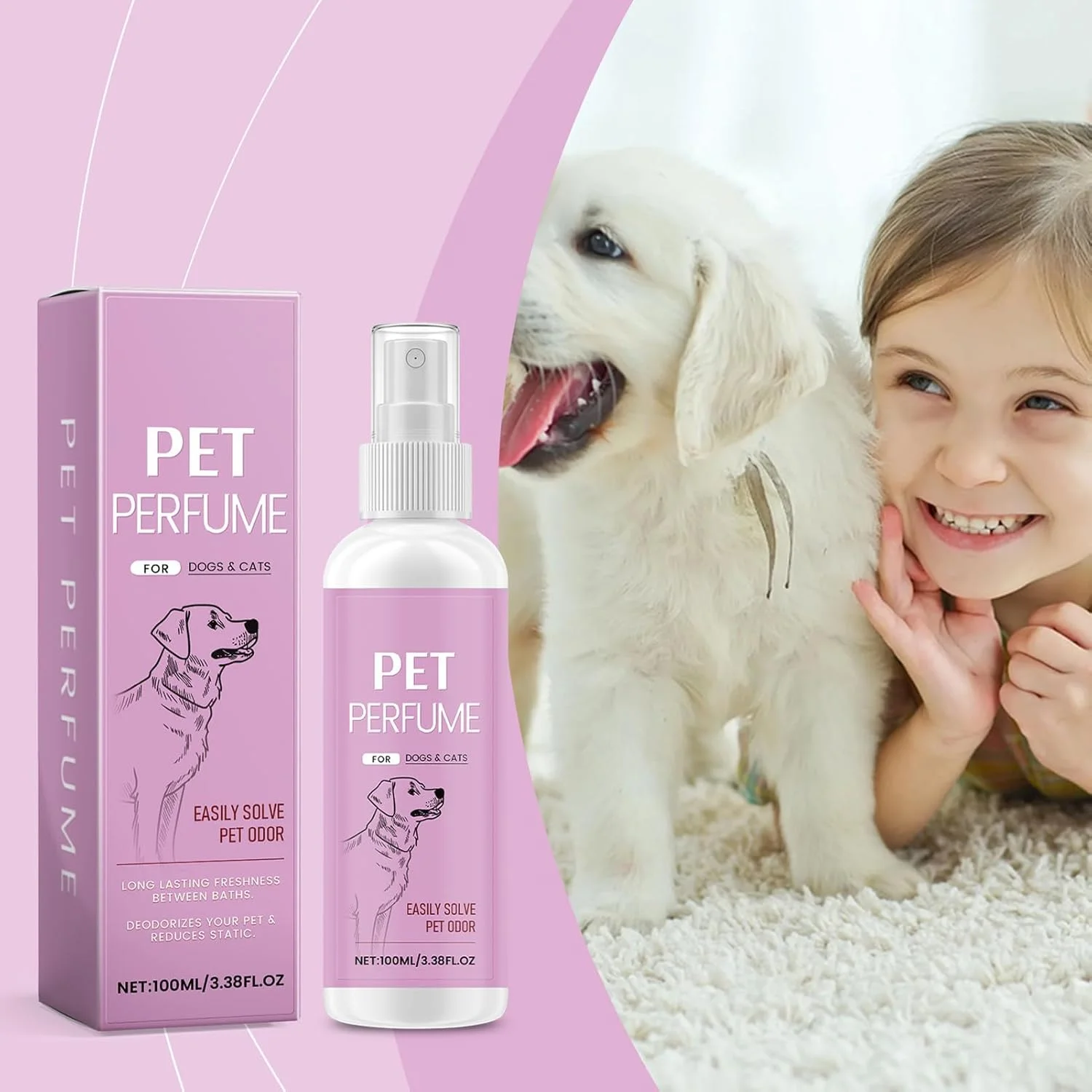 Pet Odor Eliminator for Home | 100ml Pee Smell Eliminator,Natural Freshener Cleaner with Long-Lasting Fragrance Portable for Room Upholstery Trash Fabric Couch Furniture Pet Odor Eliminator for Home | 100ml Pee Smell Eliminator,Natural Freshener Cleaner with Long-Lasting Fragrance Portable for Room Upholstery Trash Fabric Couch Furniture