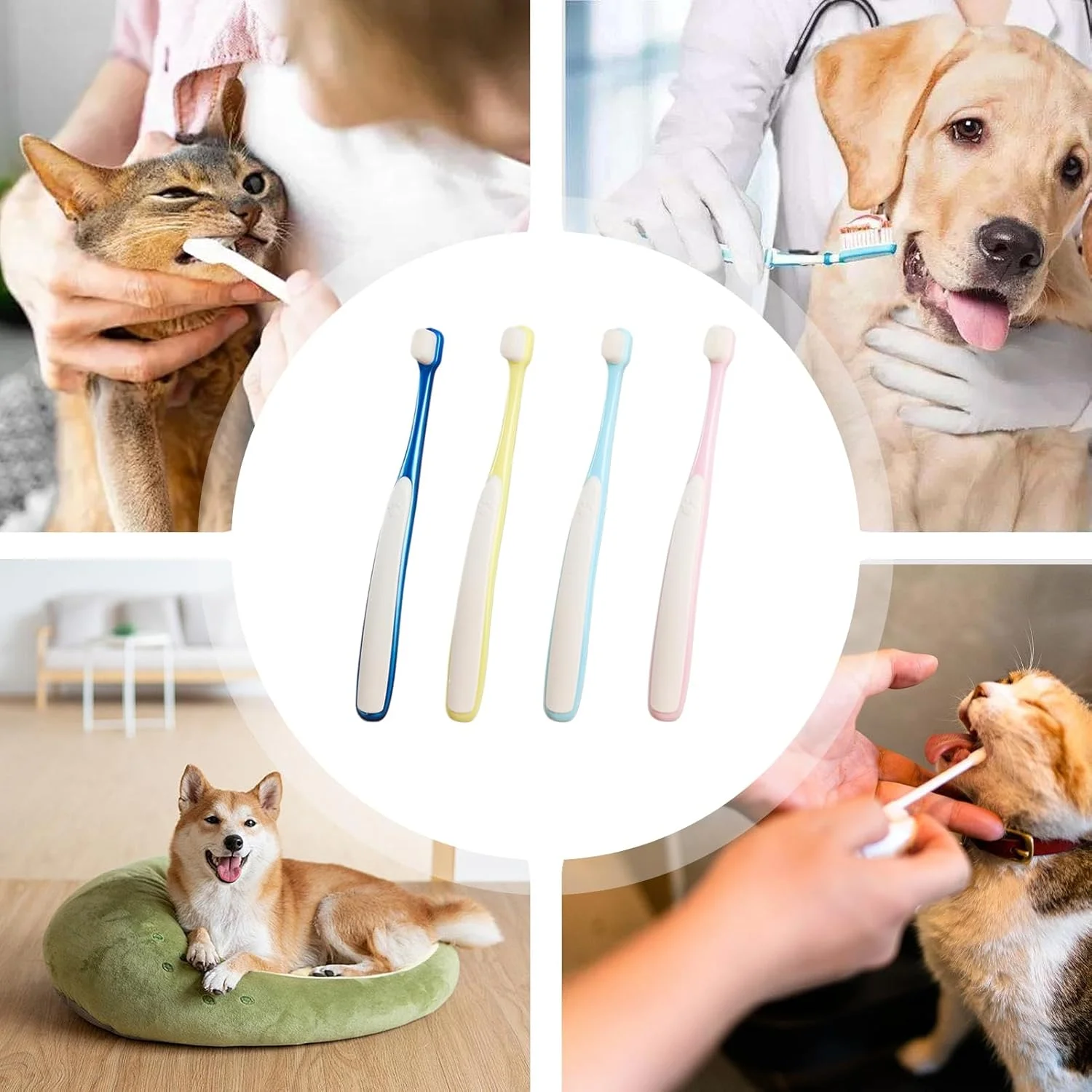 Pet Toothbrush - Brushing Kit Gum Care Teeth Supply - Small Dog Toothbrush | for Cleaning Puppy Kitten Daily Home Travel Indoor Outdoor Bathing Pet Toothbrush - Brushing Kit Gum Care Teeth Supply - Small Dog Toothbrush | for Cleaning Puppy Kitten Daily Home Travel Indoor Outdoor Bathing