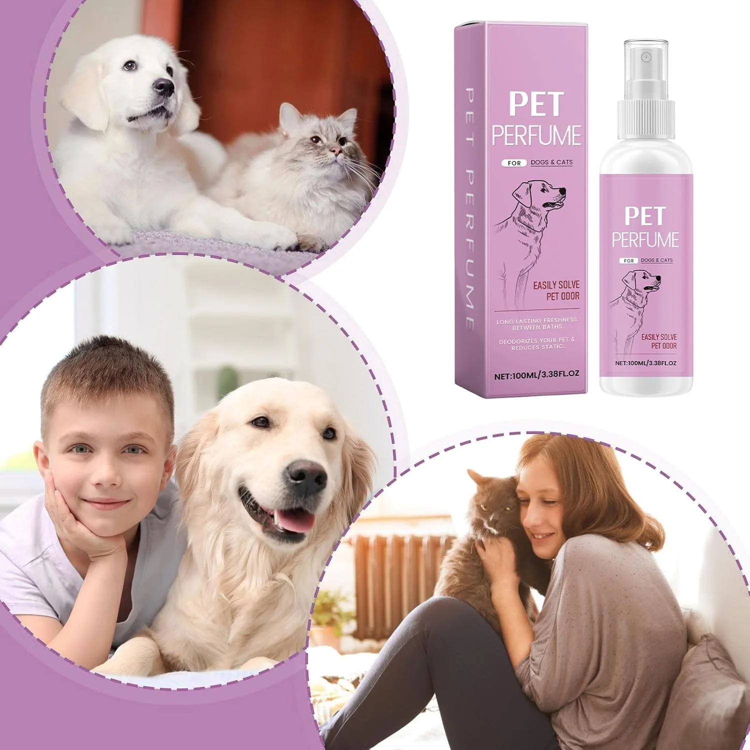 Pet Odor Eliminator for Home | 100ml Pee Smell Eliminator,Natural Freshener Cleaner with Long-Lasting Fragrance Portable for Room Upholstery Trash Fabric Couch Furniture Pet Odor Eliminator for Home | 100ml Pee Smell Eliminator,Natural Freshener Cleaner with Long-Lasting Fragrance Portable for Room Upholstery Trash Fabric Couch Furniture