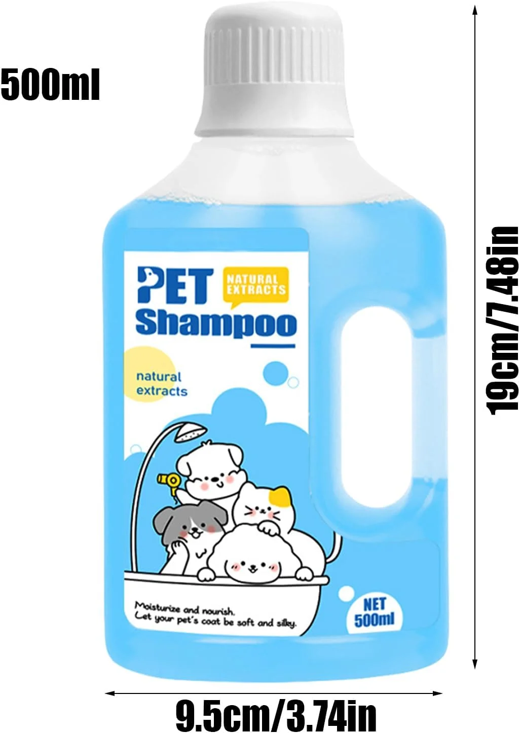 شامپو حیوانات خانگی، پاک کننده و نرم کننده بدن 500 میلی لیتر | ژل حمام گربه، برای بچه گربه، توله سگ، پوست خشک حساس و دارای خارش، لکه ادرار شامپو حیوانات خانگی، پاک کننده و نرم کننده بدن 500 میلی لیتر | ژل حمام گربه، برای بچه گربه، توله سگ، پوست خشک حساس و دارای خارش، لکه ادرار