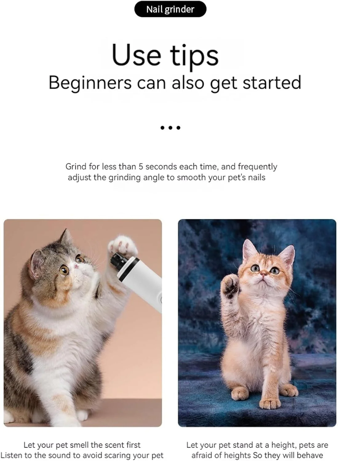 سوهان برقی ناخن سگ - ماشین اصلاح و کوتاه کننده بی صدا - دارای 2 سرعت قابل تنظیم | مناسب برای پیرایش ناخن حیوانات خانگی کوچک در منزل و مسافرت سوهان برقی ناخن سگ - ماشین اصلاح و کوتاه کننده بی صدا - دارای 2 سرعت قابل تنظیم | مناسب برای پیرایش ناخن حیوانات خانگی کوچک در منزل و مسافرت