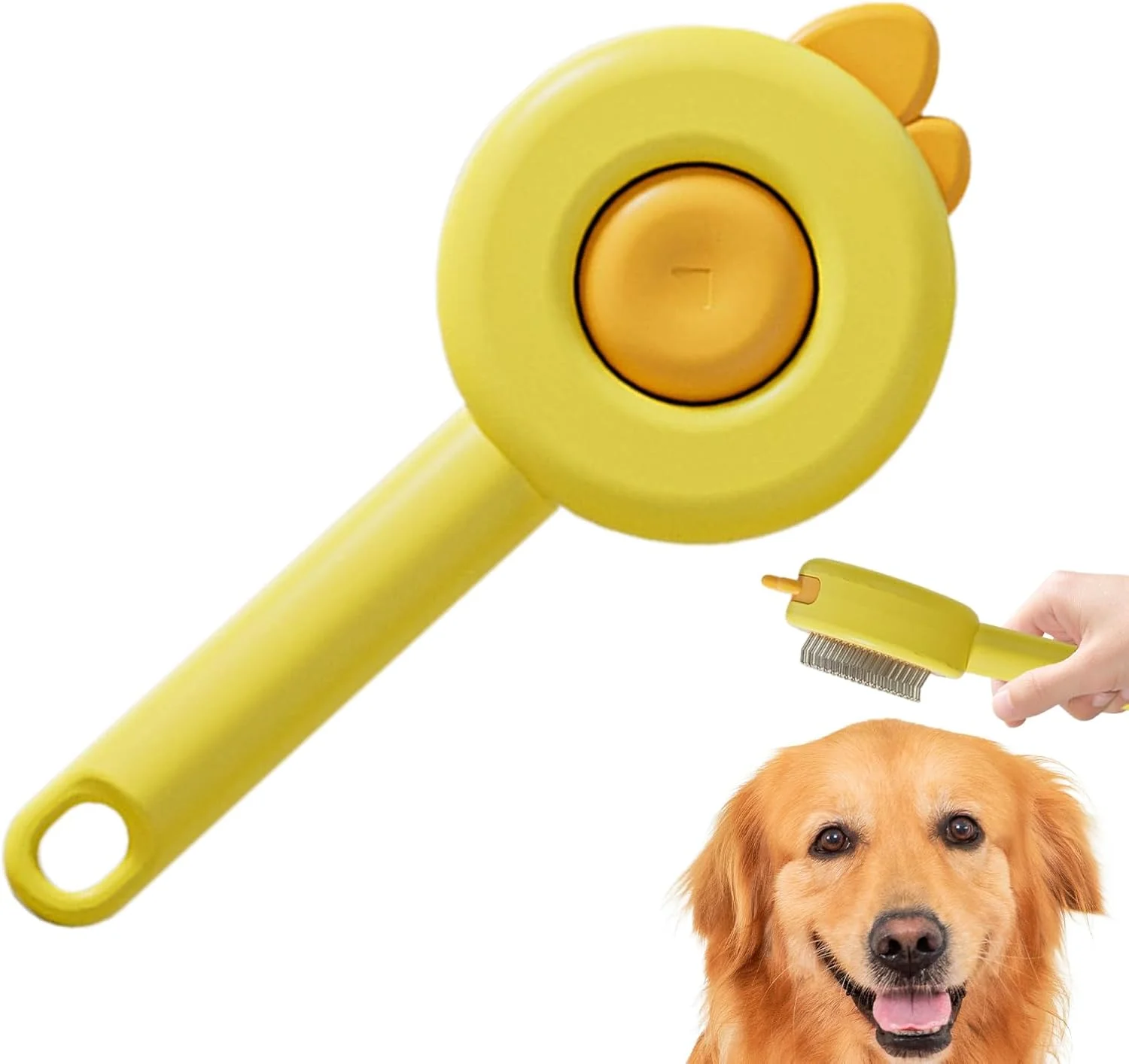 برس موی حیوانات خانگی | ارگونومیک با دکمه رهاسازی، شانه نظافت موی توله سگ، برای ماساژ، حمام کردن گربه ها و سگ های مو بلند و کوتاه در داخل و خارج از خانه برس موی حیوانات خانگی | ارگونومیک با دکمه رهاسازی، شانه نظافت موی توله سگ، برای ماساژ، حمام کردن گربه ها و سگ های مو بلند و کوتاه در داخل و خارج از خانه