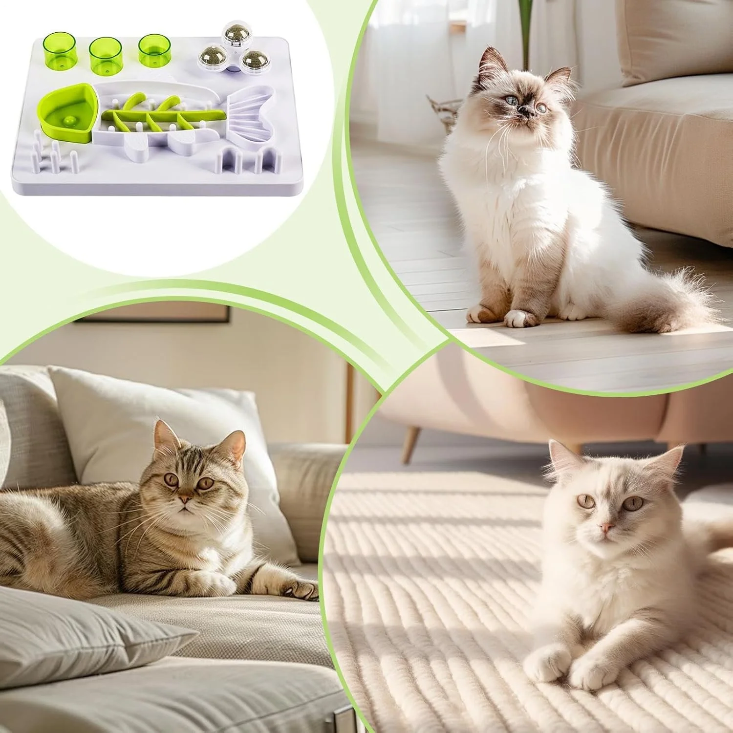 ظرف غذای سگ طرح مارپیچ - ظرف غذای سگ طرح ماهی برای کاهش سرعت غذا خوردن، دارای 3 توپ چرخان علف گربه، پایه ضد لغزش، اسباب بازی تشویقی برای رفع خستگی توله سگ، بچه گربه و گربه مناسب برای مسافرت در فضای باز ظرف غذای سگ طرح مارپیچ - ظرف غذای سگ طرح ماهی برای کاهش سرعت غذا خوردن، دارای 3 توپ چرخان علف گربه، پایه ضد لغزش، اسباب بازی تشویقی برای رفع خستگی توله سگ، بچه گربه و گربه مناسب برای مسافرت در فضای باز