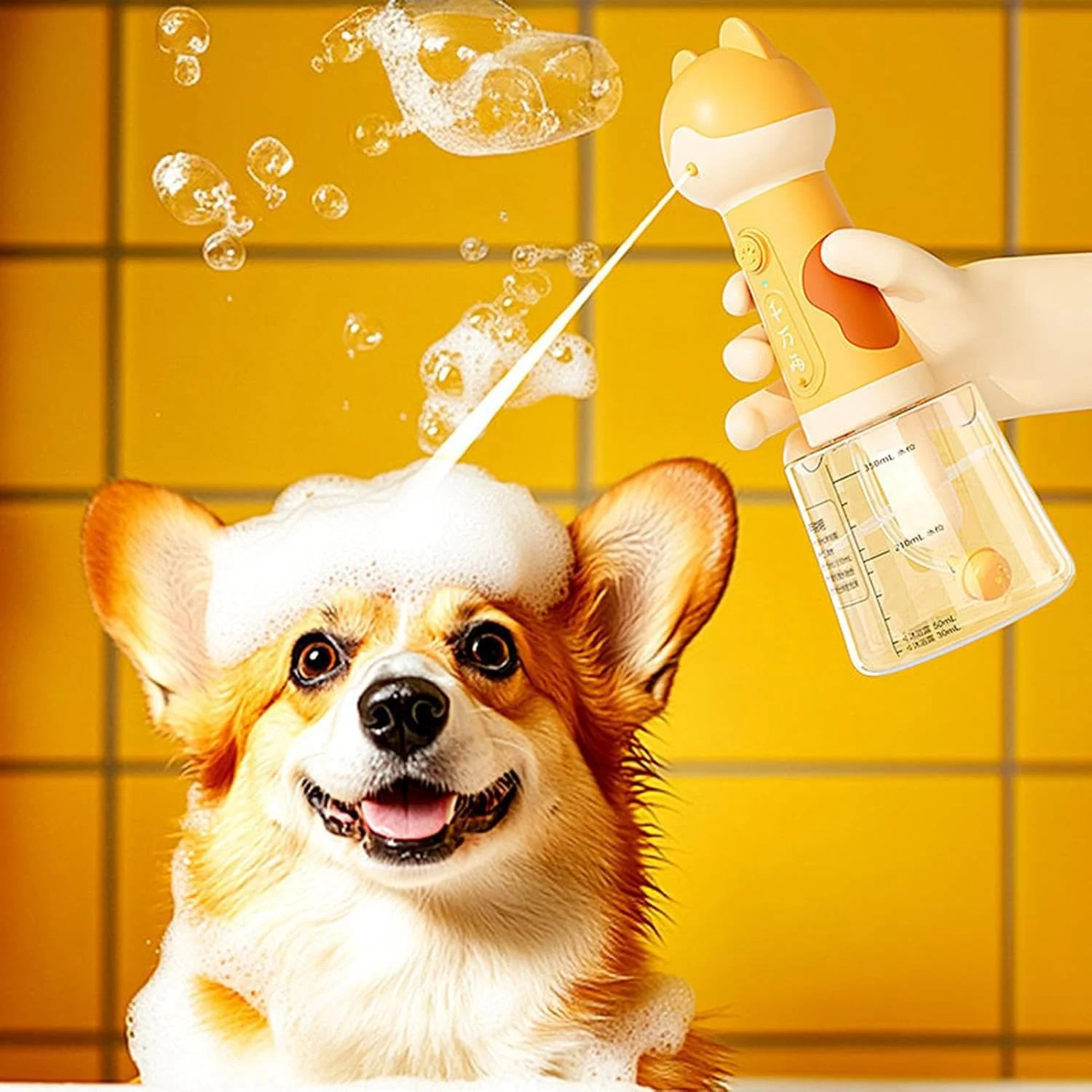 فوم ساز شامپو برای حیوانات خانگی | پخش کننده صابون فوم کارتونی | اسپری اتوماتیک برای حمام، دوش، نظافت منزل، توالت و حمام فوم ساز شامپو برای حیوانات خانگی | پخش کننده صابون فوم کارتونی | اسپری اتوماتیک برای حمام، دوش، نظافت منزل، توالت و حمام