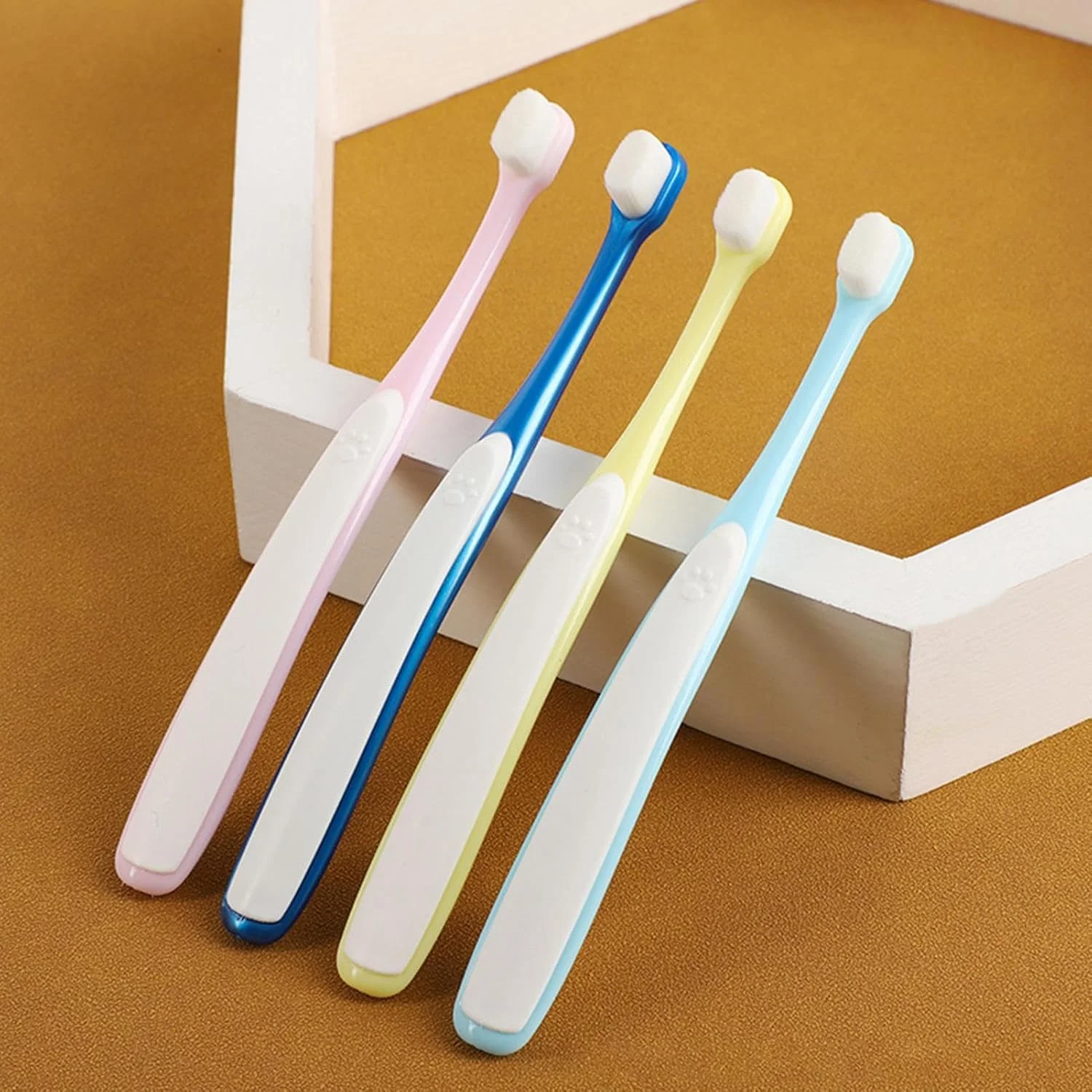 مسواک حیوانات خانگی - کیت مراقبت از لثه و مسواک زدن دندان - مسواک کوچک سگ - برای تمیز کردن روزانه توله سگ و بچه گربه در خانه، مسافرت، داخل و خارج از منزل، حمام کردن