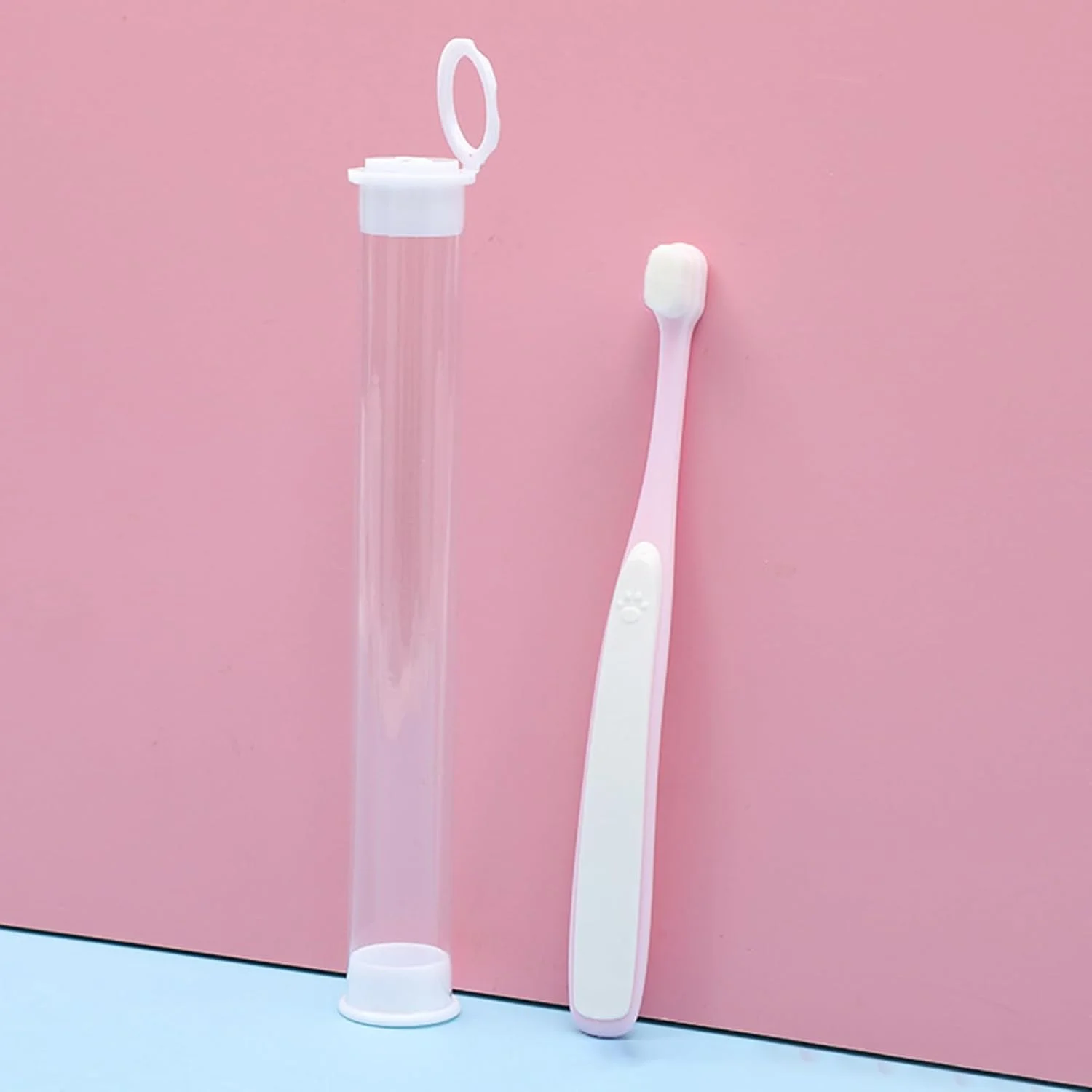 Cat Toothbrush, Ergonomic Wide Head Teeth Supply - Soft Bristles Toothbrush | for Cleaning Puppy Kitten Daily Home Travel Indoor Outdoor Bathing