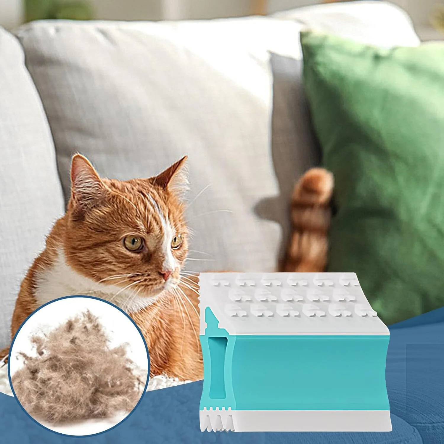 برس موی حیوانات خانگی | ابزار نظافت دو طرفه و قابل استفاده مجدد، برس پاک کننده مو برای تمیز کردن لباس، مناسب برای تخت، مبل، فرش، مبلمان خودرو و کاناپه برس موی حیوانات خانگی | ابزار نظافت دو طرفه و قابل استفاده مجدد، برس پاک کننده مو برای تمیز کردن لباس، مناسب برای تخت، مبل، فرش، مبلمان خودرو و کاناپه