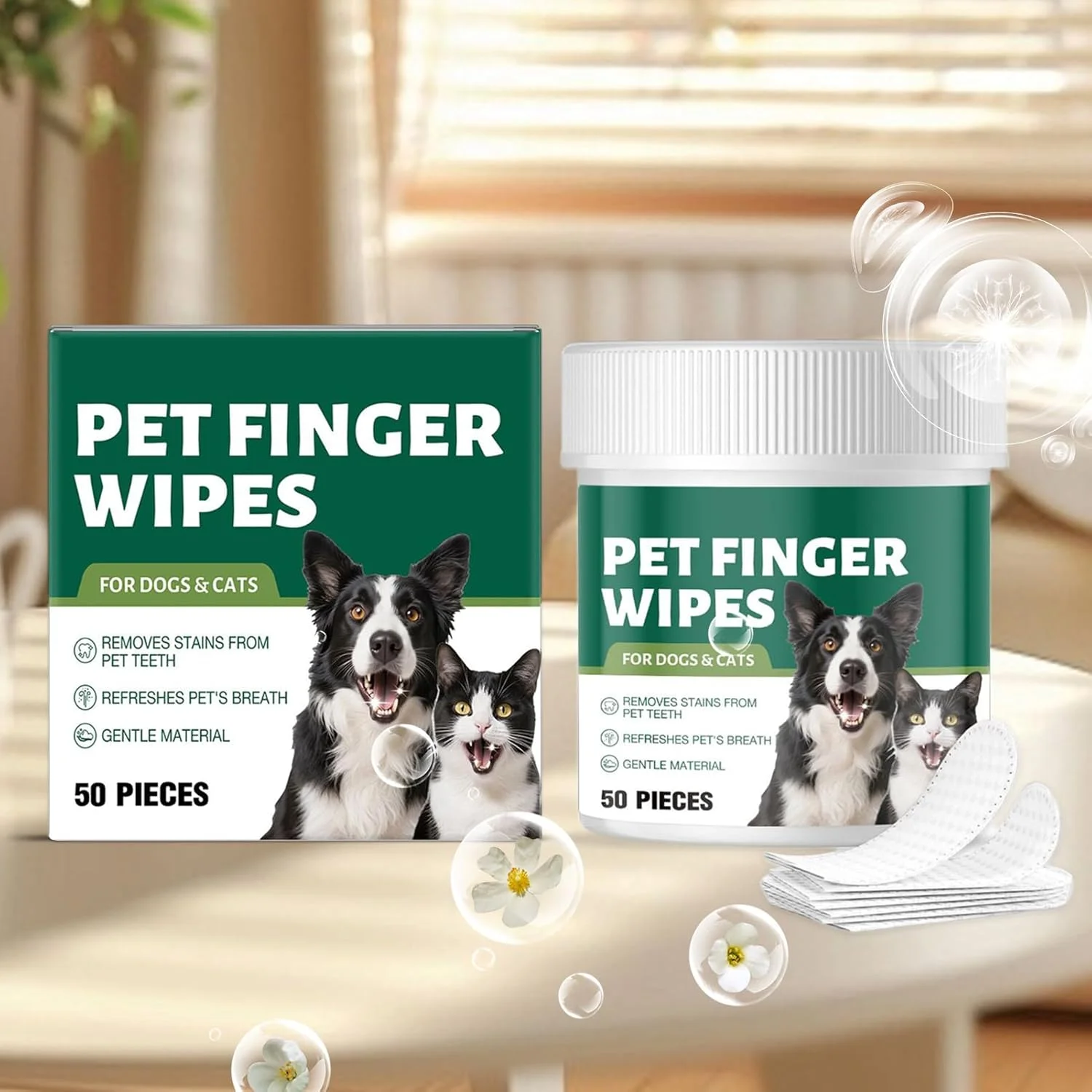 دستمال مرطوب تمیز کننده دندان سگ - مسواک انگشتی گربه 50 عددی، از بین برنده بوی بد دهان برای نظافت بچه گربه، شستشوی پنجه، مناسب دامپزشک، مسافرت، فضای باز، داخل خانه دستمال مرطوب تمیز کننده دندان سگ - مسواک انگشتی گربه 50 عددی، از بین برنده بوی بد دهان برای نظافت بچه گربه، شستشوی پنجه، مناسب دامپزشک، مسافرت، فضای باز، داخل خانه