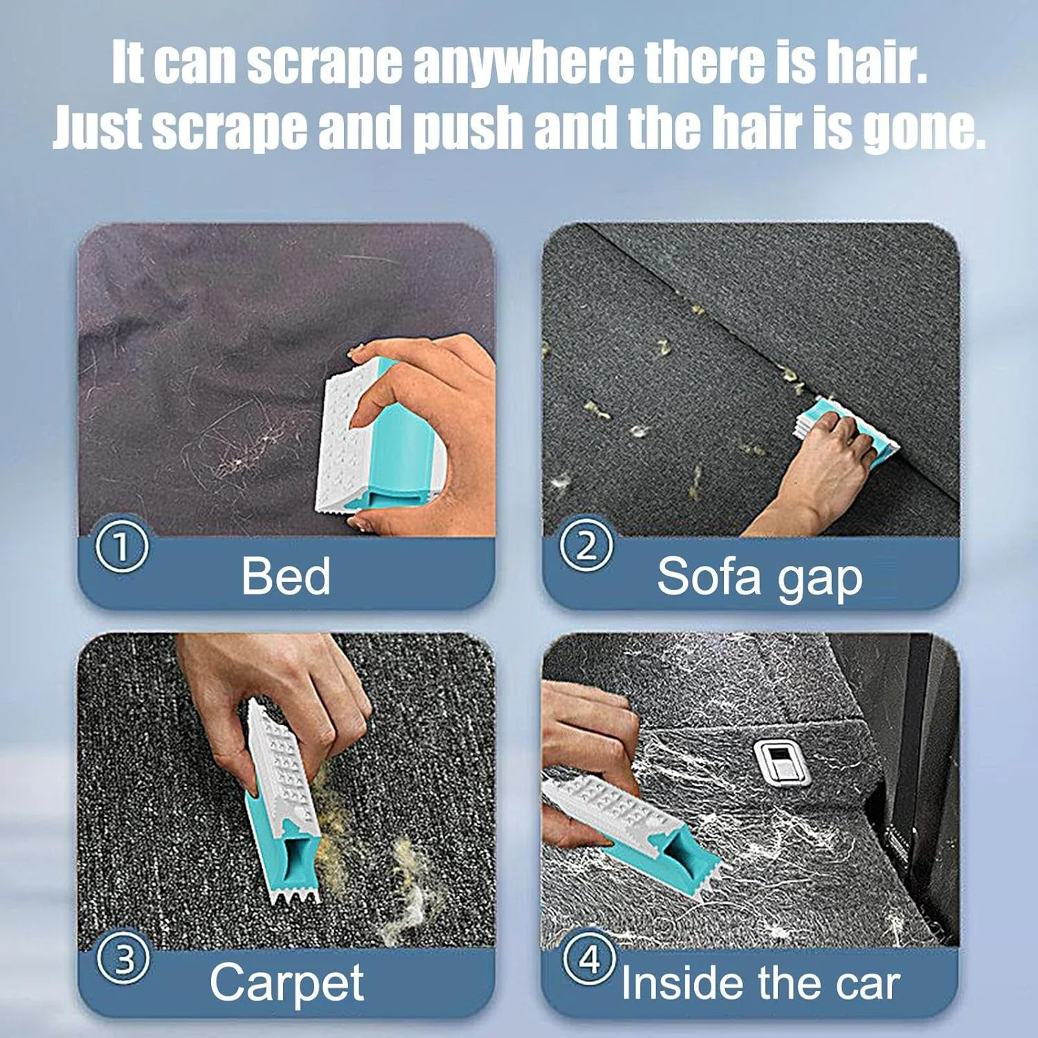 برس موی حیوانات خانگی برای مبلمان، ابزار دو طرفه و قابل استفاده مجدد | برس تمیز کننده لباس | برای تخت، مبل، فرش، ماشین و کاناپه برس موی حیوانات خانگی برای مبلمان، ابزار دو طرفه و قابل استفاده مجدد | برس تمیز کننده لباس | برای تخت، مبل، فرش، ماشین و کاناپه