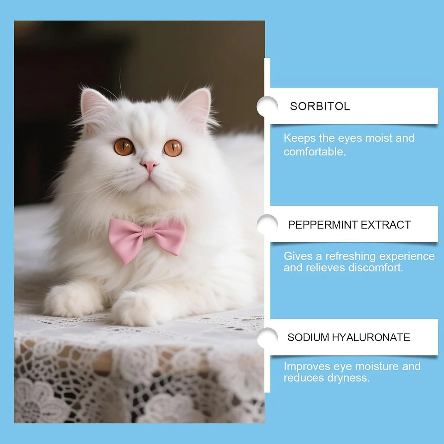 پاک کننده لکه اشک برای سگ های سفید، مراقبت از چشم برای سگ ها و گربه ها - ابزار تمیز کننده آرایش حیوانات خانگی برای تمیز کردن روزانه توله سگ ها، بچه گربه ها، حیوانات کوچک و متوسط ​​و حفظ سلامتی