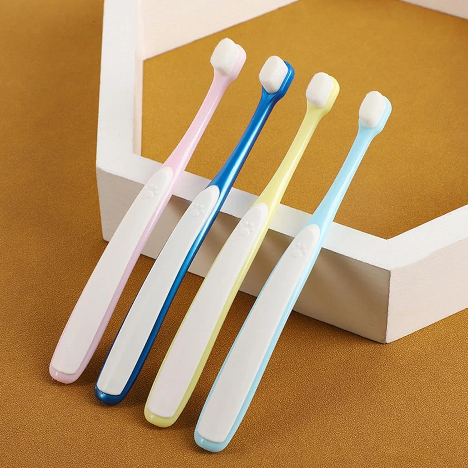 مسواک توله سگ | کیت مسواک زدن با سر پهن برای مراقبت از لثه - مسواک برای سگ ها، برای تمیز کردن روزانه توله سگ و بچه گربه در خانه، مسافرت، داخل و خارج از منزل، حمام کردن