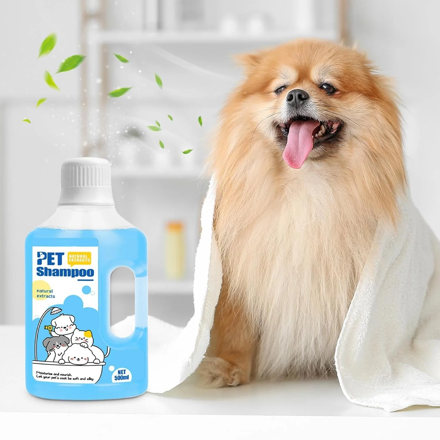 شامپو حیوانات خانگی برای سگ ها | پاک کننده و نرم کننده 500 میلی لیتری | ژل حمام گربه | برای بچه گربه، توله سگ، پوست حساس و خارش دار، از بین برنده بوی بد و لکه ادرار شامپو حیوانات خانگی برای سگ ها | پاک کننده و نرم کننده 500 میلی لیتری | ژل حمام گربه | برای بچه گربه، توله سگ، پوست حساس و خارش دار، از بین برنده بوی بد و لکه ادرار