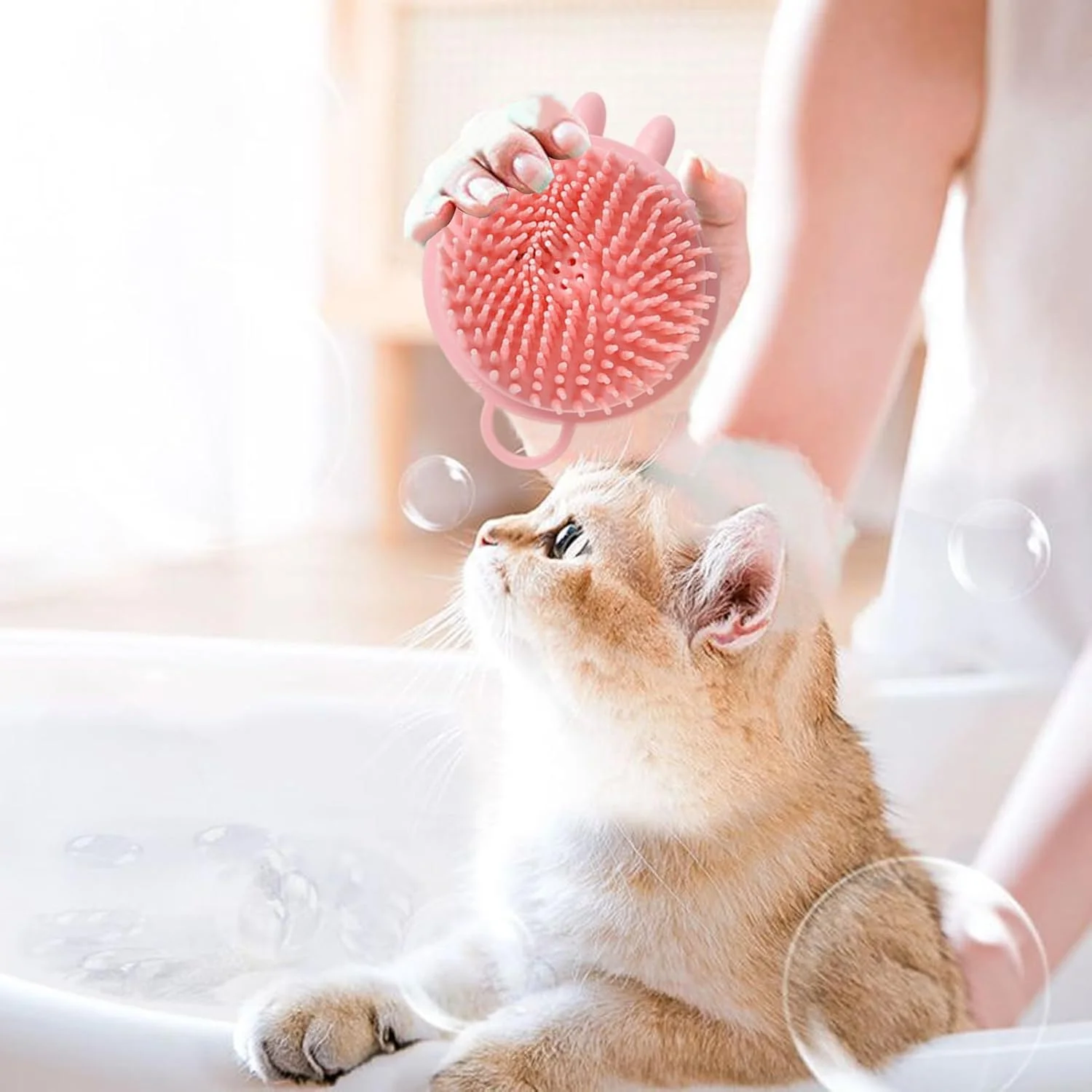 برس شستشوی سگ - شانه نظافت سیلیکونی طرح خرگوش | برس نظافت سگ | برای ماساژ، شستشو، شامپو و مراقبت از پوشش گربه و حیوانات خانگی برس شستشوی سگ - شانه نظافت سیلیکونی طرح خرگوش | برس نظافت سگ | برای ماساژ، شستشو، شامپو و مراقبت از پوشش گربه و حیوانات خانگی