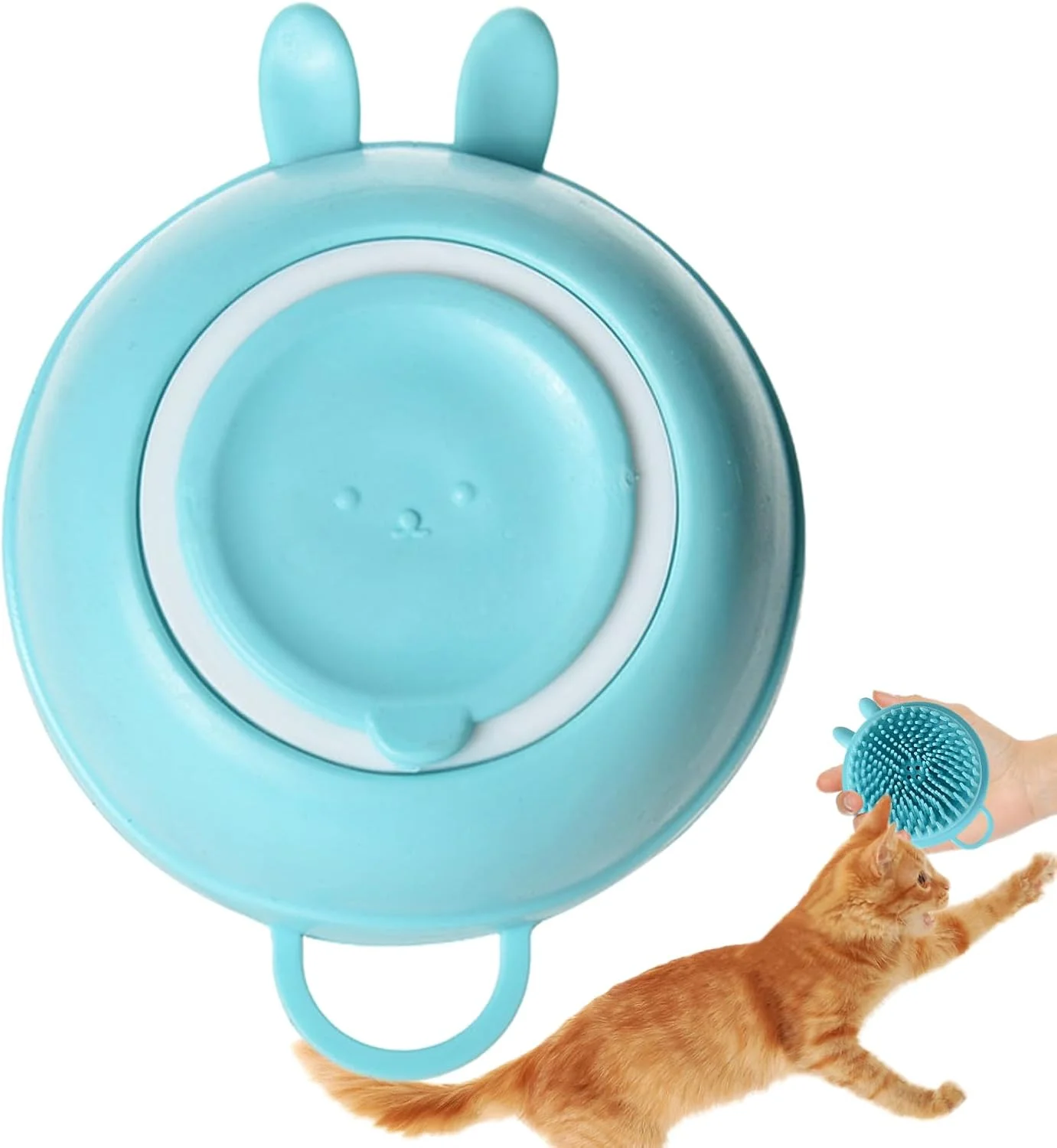 برس دوش سگ - شانه نظافت سیلیکونی طرح خرگوش | برس نظافت گربه | برای ماساژ، شستشو، شامپو زدن، مراقبت از مو و پوشش، گربه، توله سگ