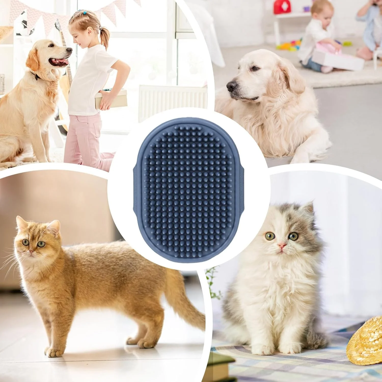 برس حمام سگ | شانه ماساژ راحت - برس نرم سگ برای حمام، مناسب برای گربه ها، بچه گربه ها، راسوها، اسب ها، خرگوش ها، خوکچه هندی، داخل و خارج از خانه برس حمام سگ | شانه ماساژ راحت - برس نرم سگ برای حمام، مناسب برای گربه ها، بچه گربه ها، راسوها، اسب ها، خرگوش ها، خوکچه هندی، داخل و خارج از خانه