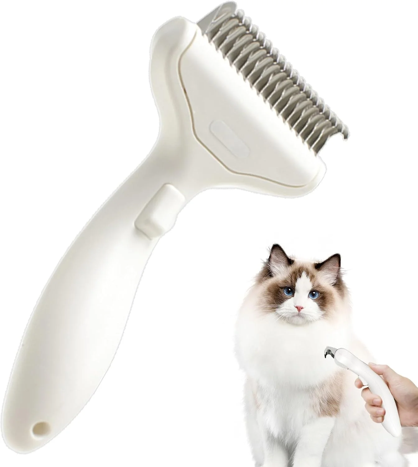 برس موی گربه - شانه خود تمیز شونده استیل ضد زنگ، شانه حذف مو، برای تمیز کردن مسافرت، نظافت داخلی و خارجی، حمام کردن روزانه توله سگ و بچه گربه برس موی گربه - شانه خود تمیز شونده استیل ضد زنگ، شانه حذف مو، برای تمیز کردن مسافرت، نظافت داخلی و خارجی، حمام کردن روزانه توله سگ و بچه گربه